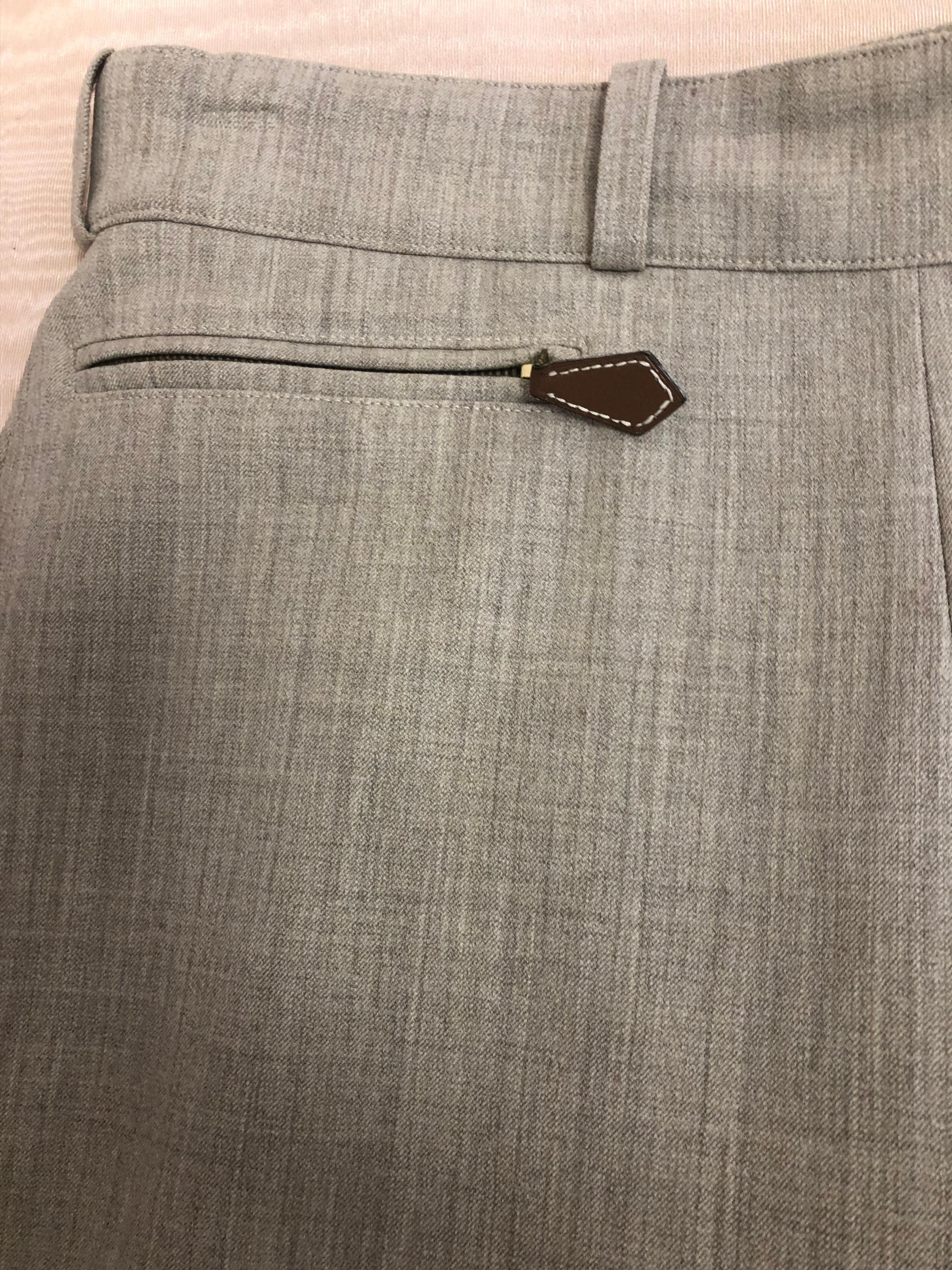 Women's or Men's Hermes High Waisted Jodhpurs with Clou de Selle Ankle Snaps 38 Fr