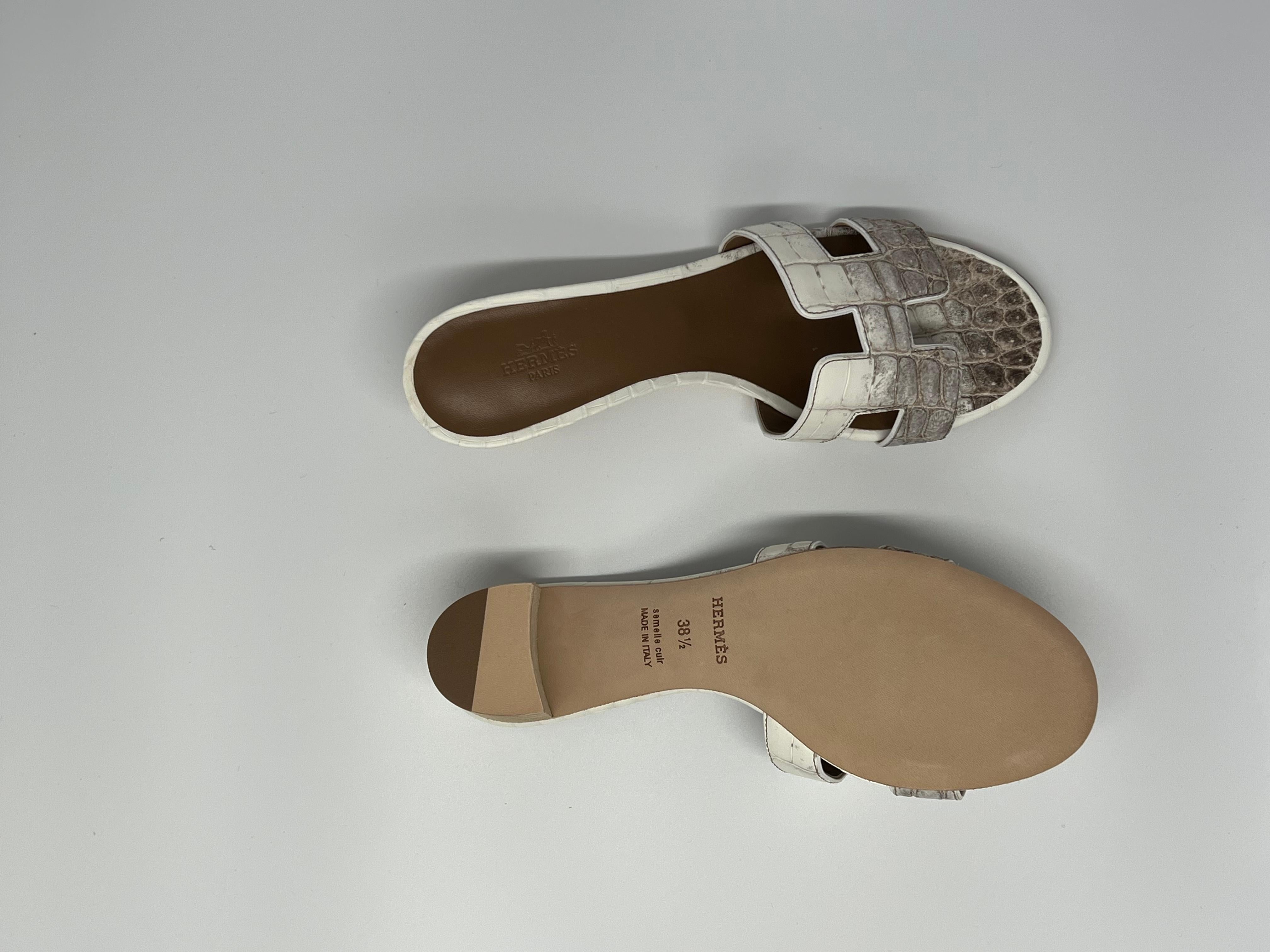 hermes croc slippers
