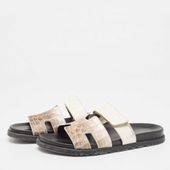 Hermes Himalaya Niloticus Crocodile Chypre Sandals Size 43