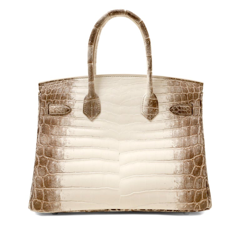 Hermès Birkin 30 Gris Cendre Himalaya Niloticus Crocodile Bag at 1stDibs