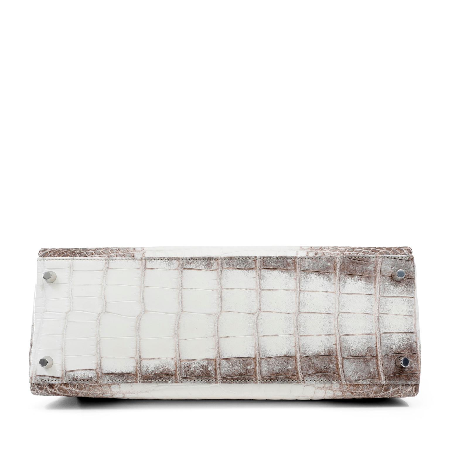 sac hermes peau de crocodile blanc