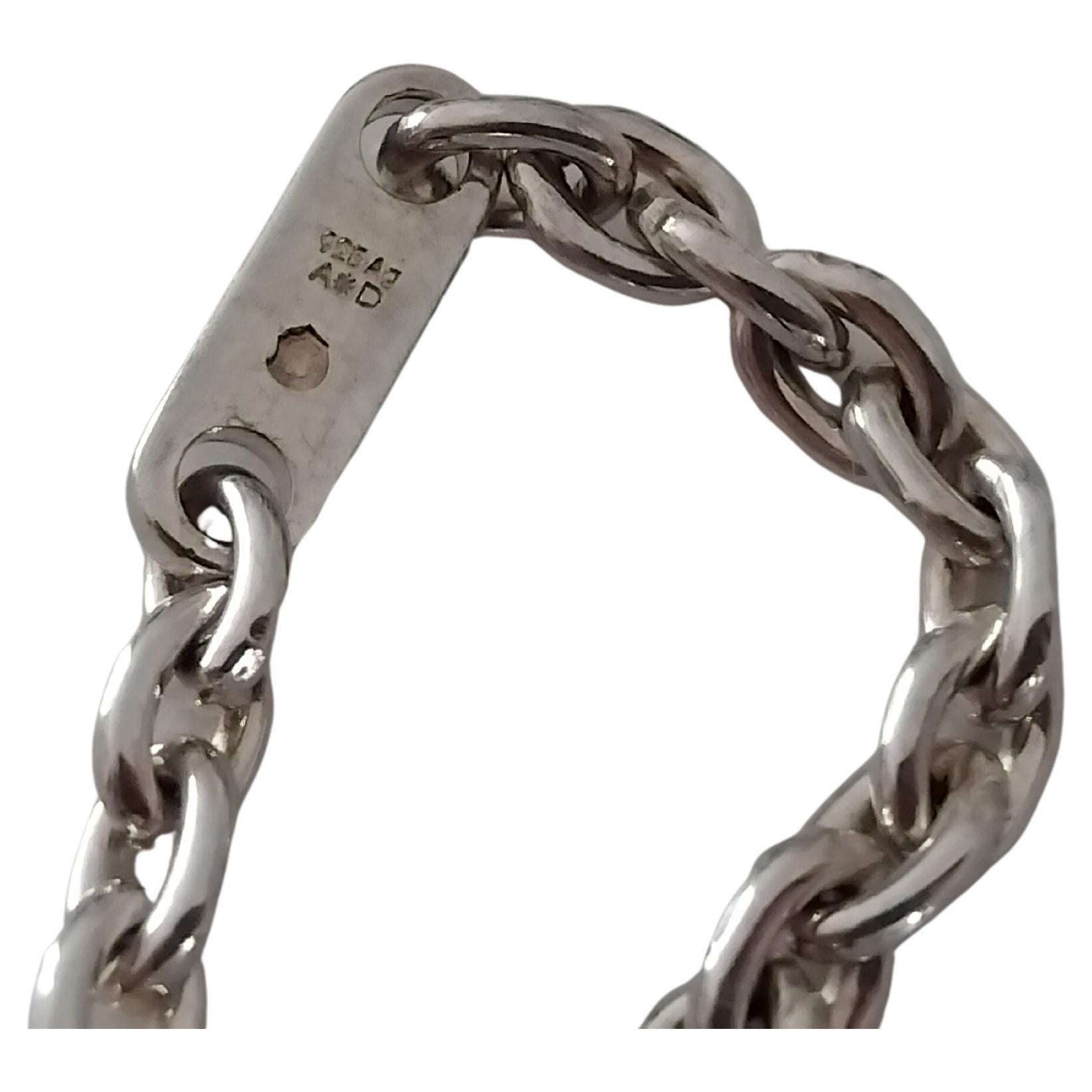 Hermès Hippopotamus Silver Keychain Key Holder 2005 For Sale 6