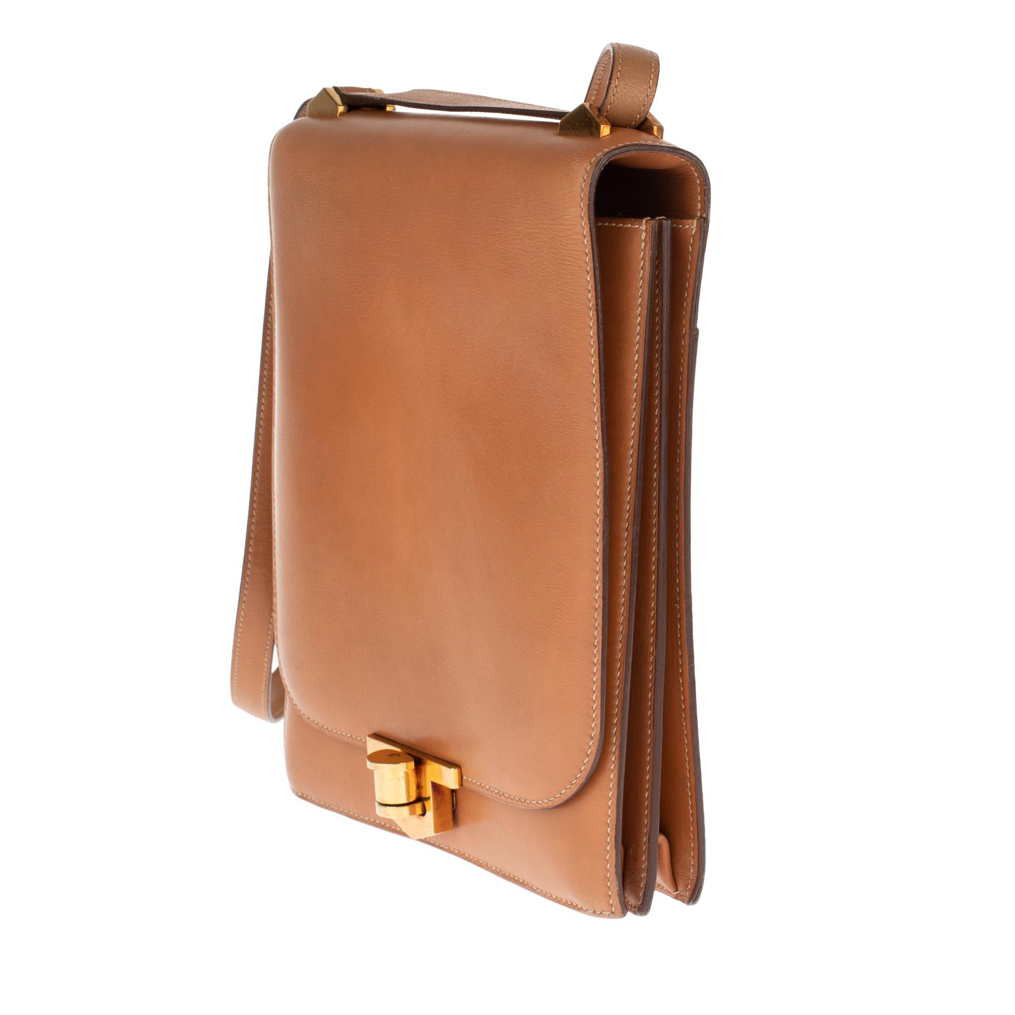 Hermès Hobo bag in gold calfskin leather with golden hardware ! 2