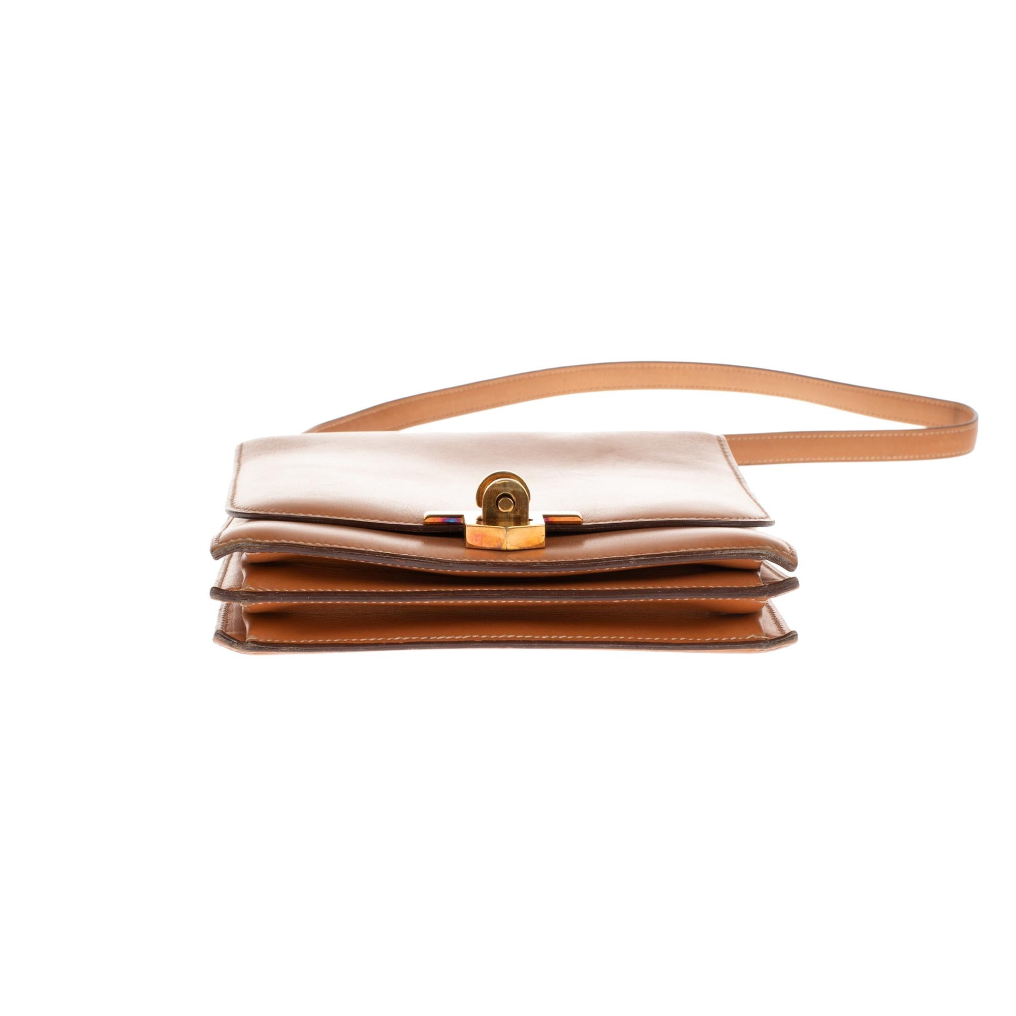 Hermès Hobo bag in gold calfskin leather with golden hardware ! 4