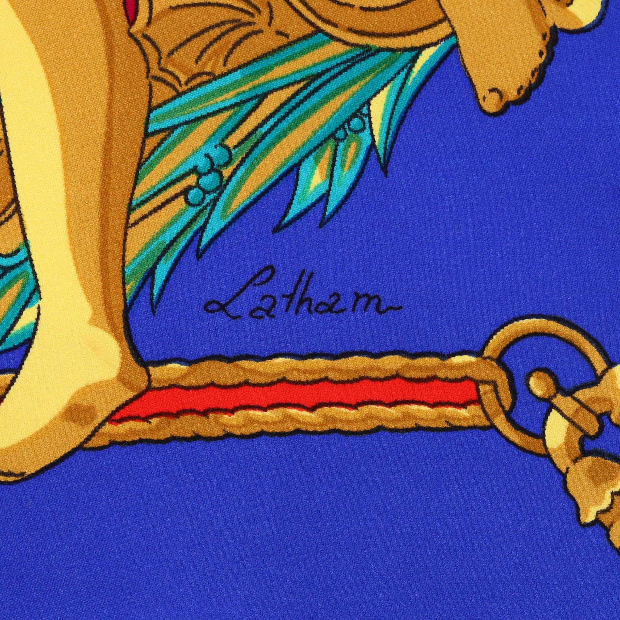 Hermes Hommage A Charles Garnier Silk Scarf For Sale 2