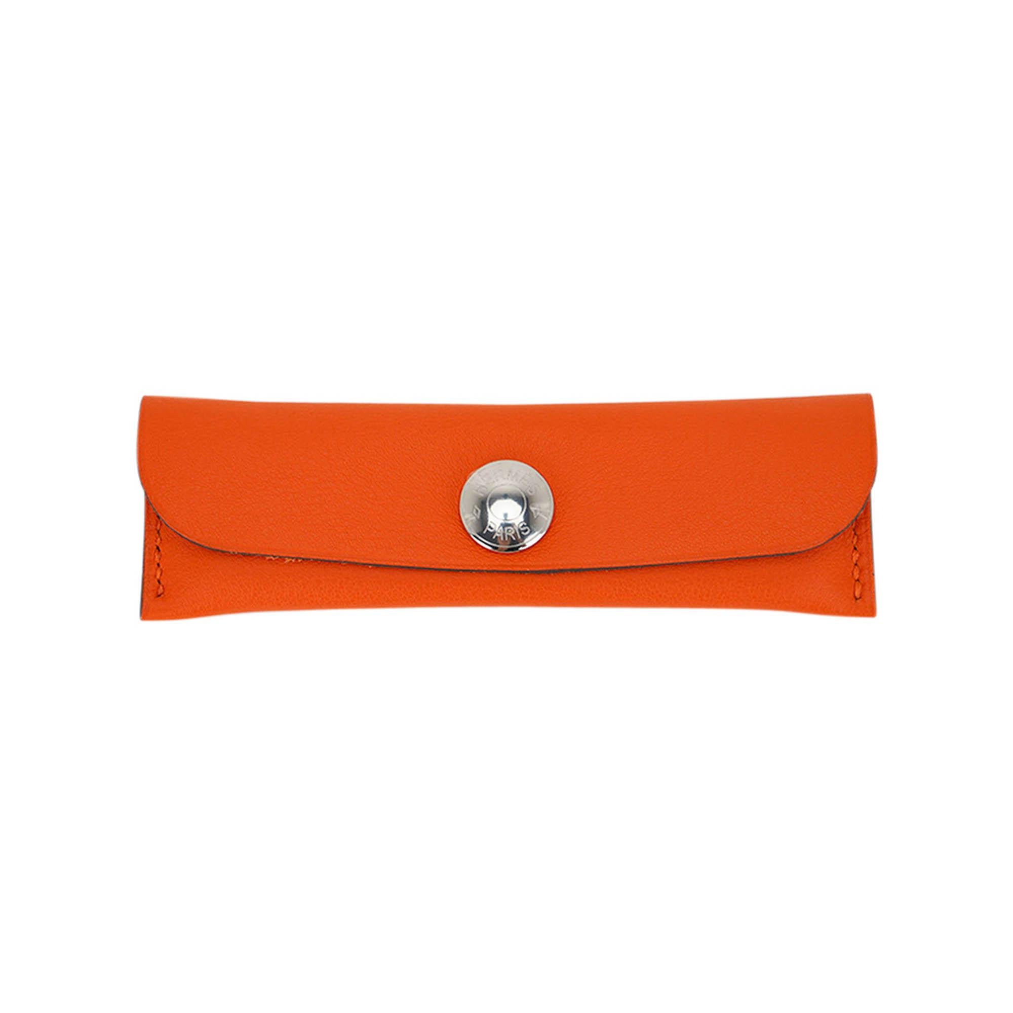 Hermes Horn Kamm mit Orange Swift Ledertasche für Damen oder Herren im Angebot
