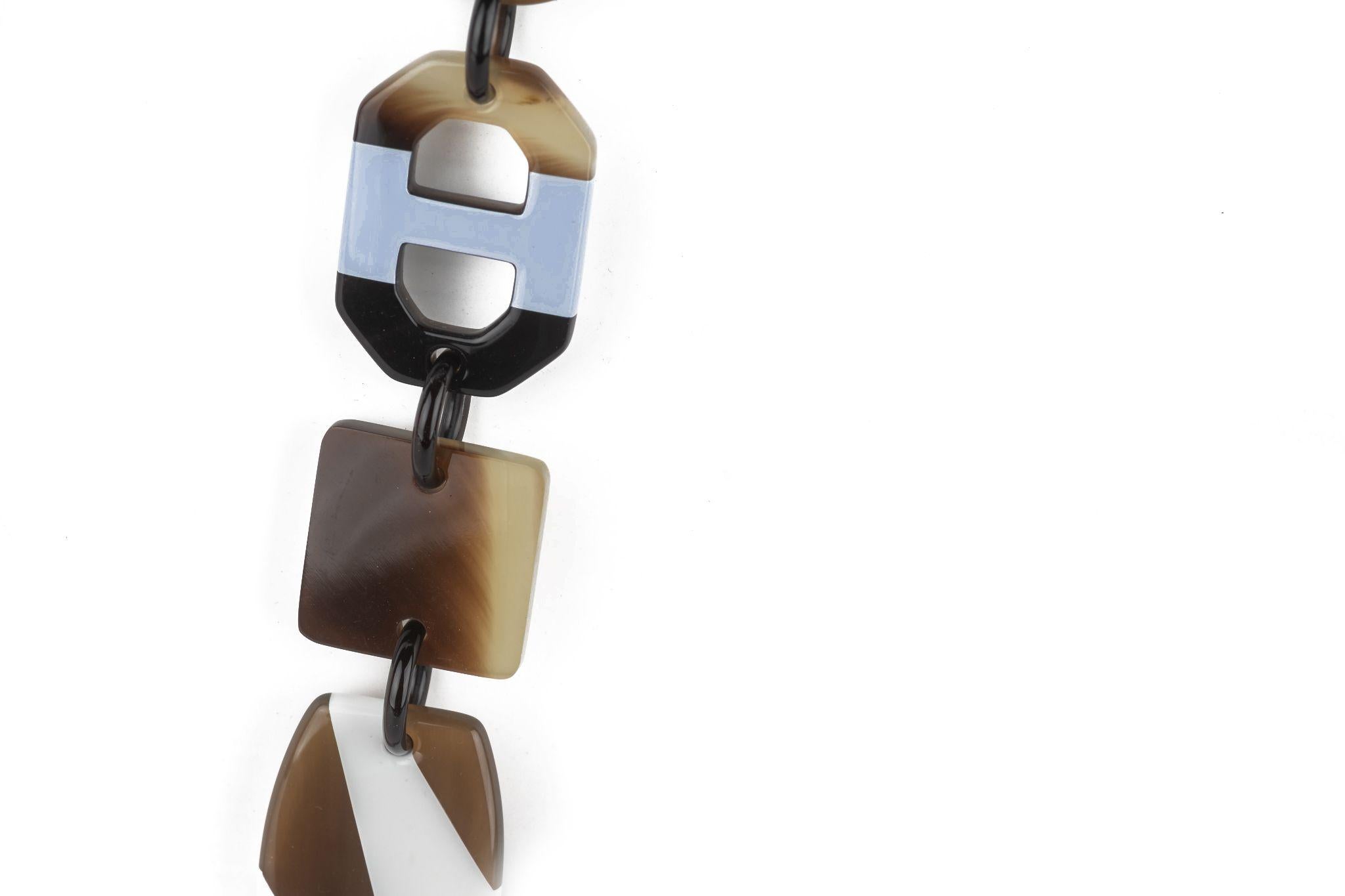 Hermès Horn Opus Long Necklace In Excellent Condition For Sale In West Hollywood, CA