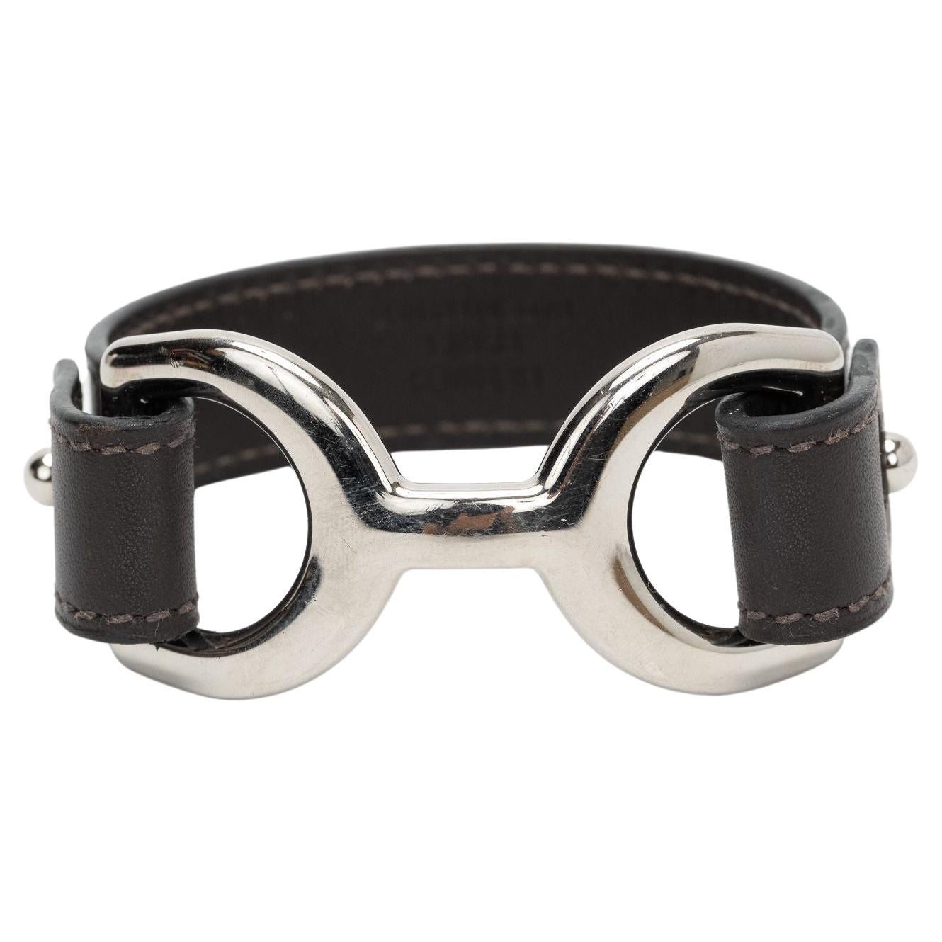 Hermès Horse Bit Bracelet Brown