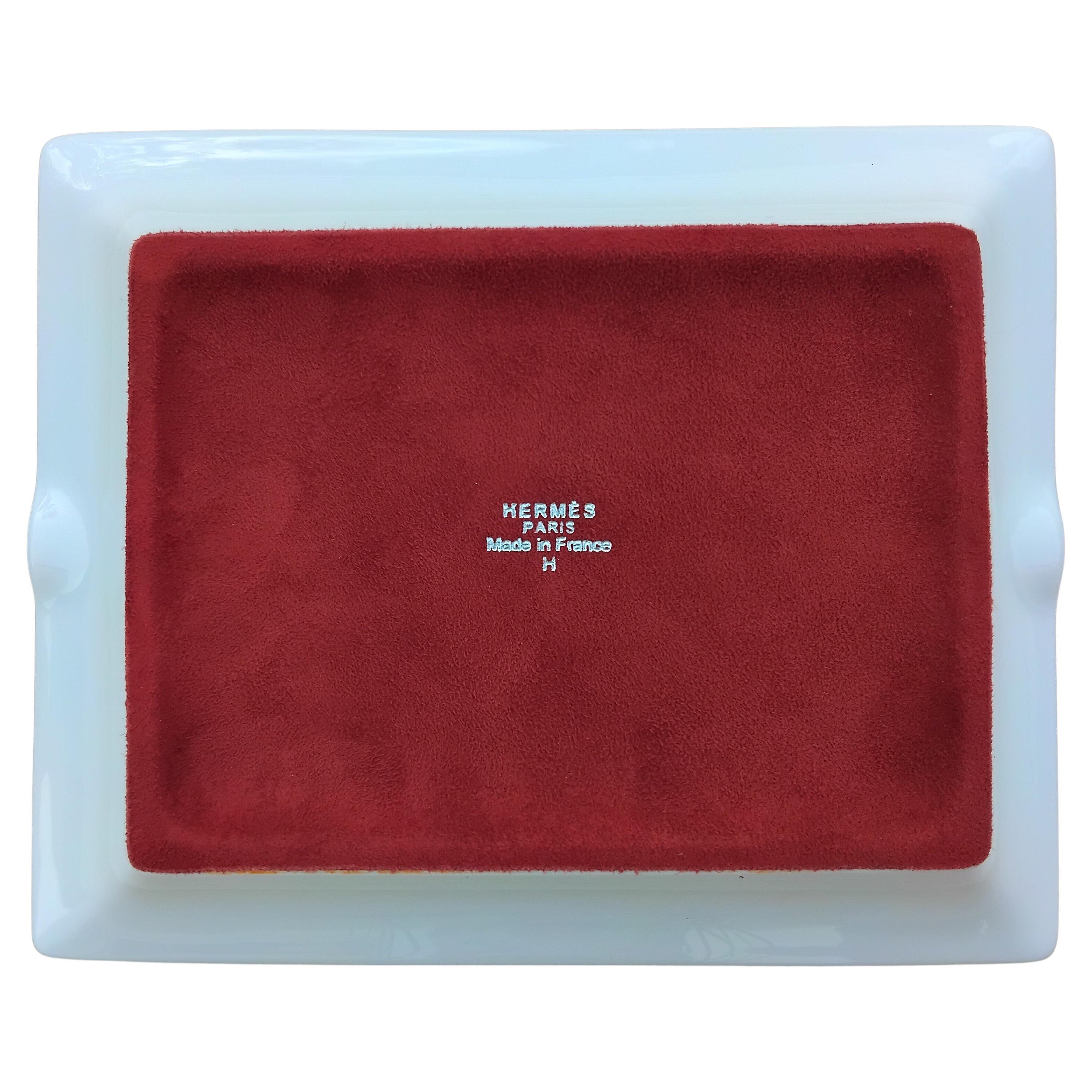 Cenicero para puros Hermès Caballo Bandeja de cambio Porcelana Platino en venta 5