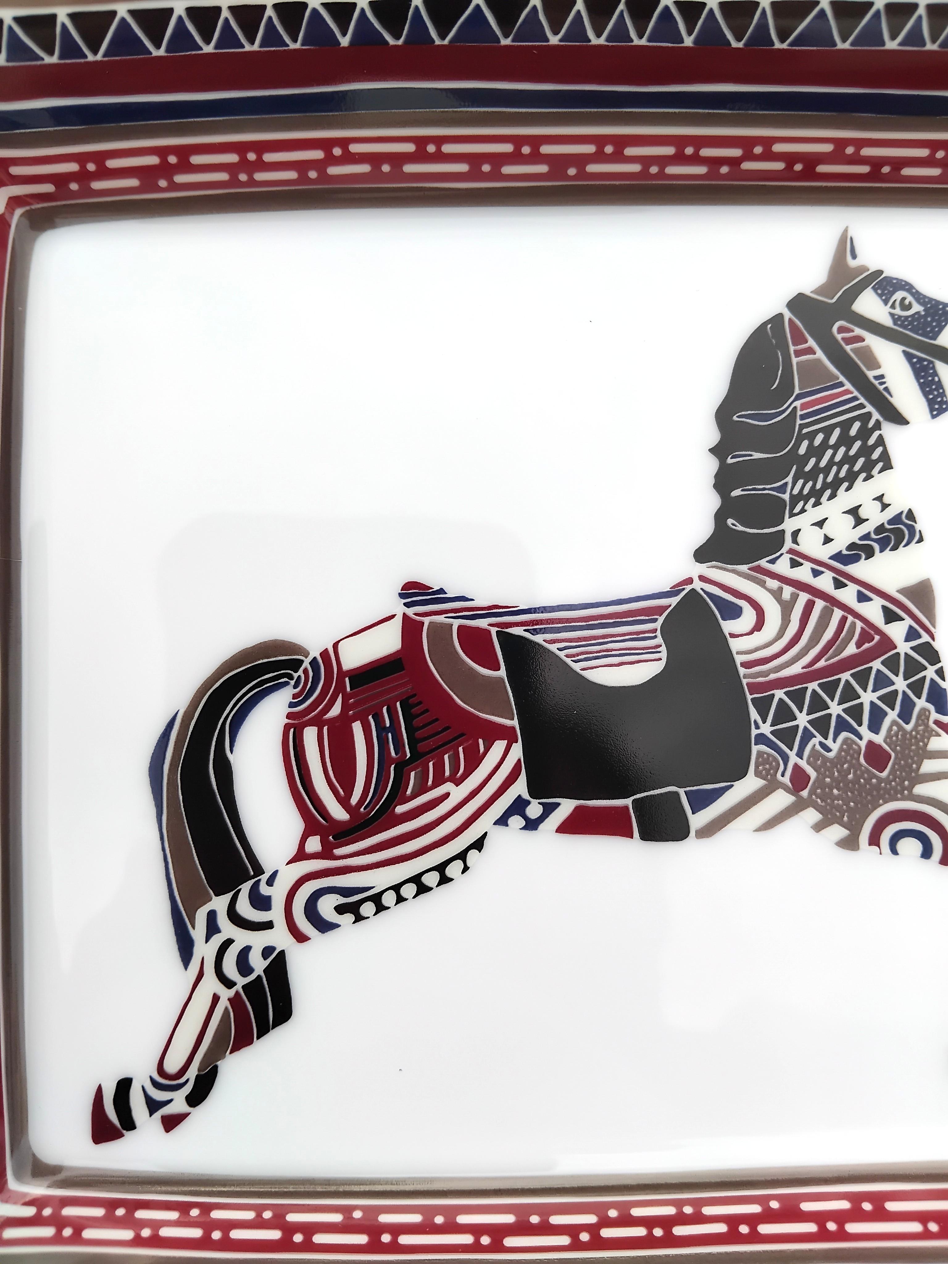 Femenino o masculino Cenicero para puros Hermès Caballo Bandeja de cambio Porcelana Platino en venta