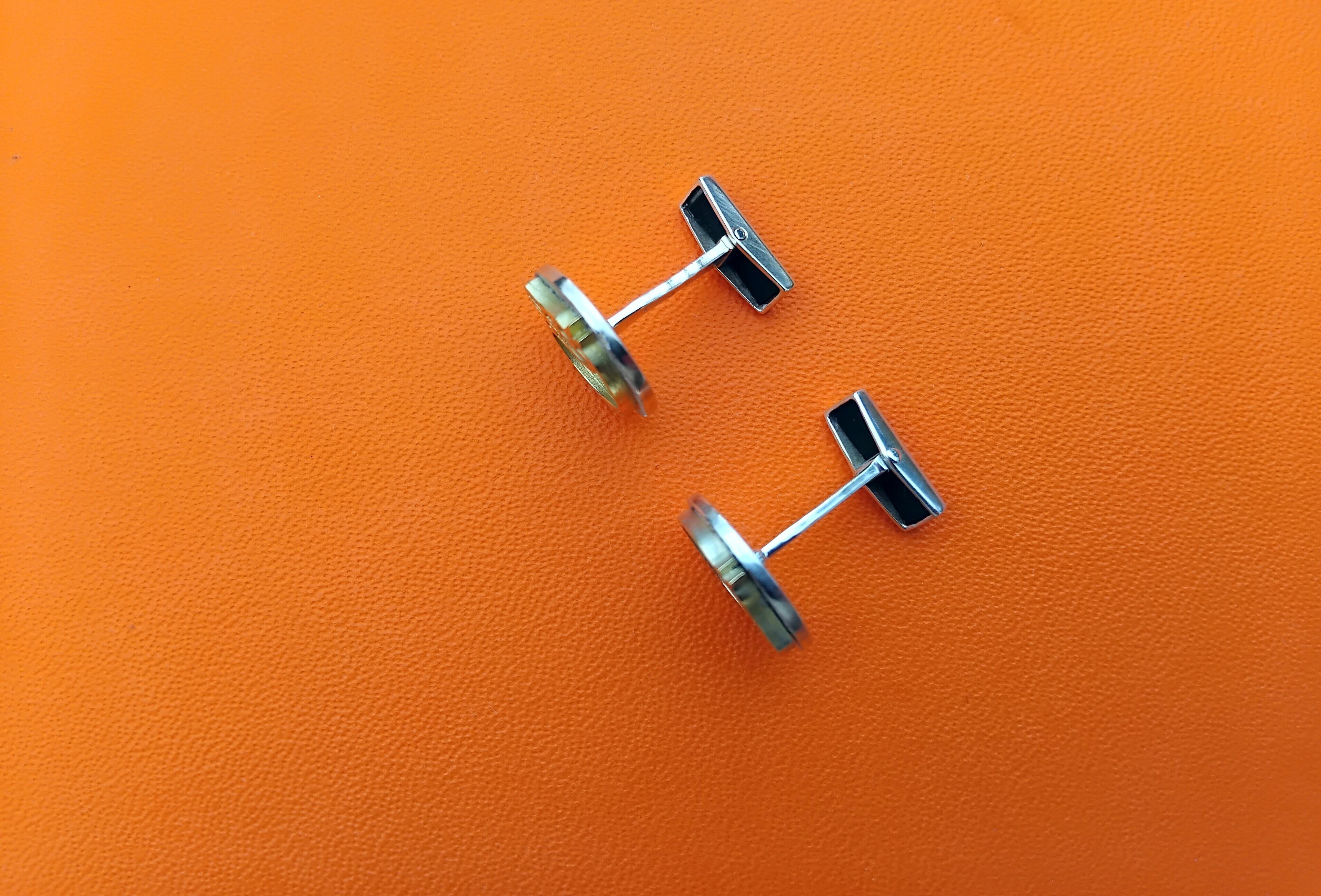 Hermès Horse Cufflinks Silver Vermeil Gaetan de Percin Equestrian Theme Texas 2