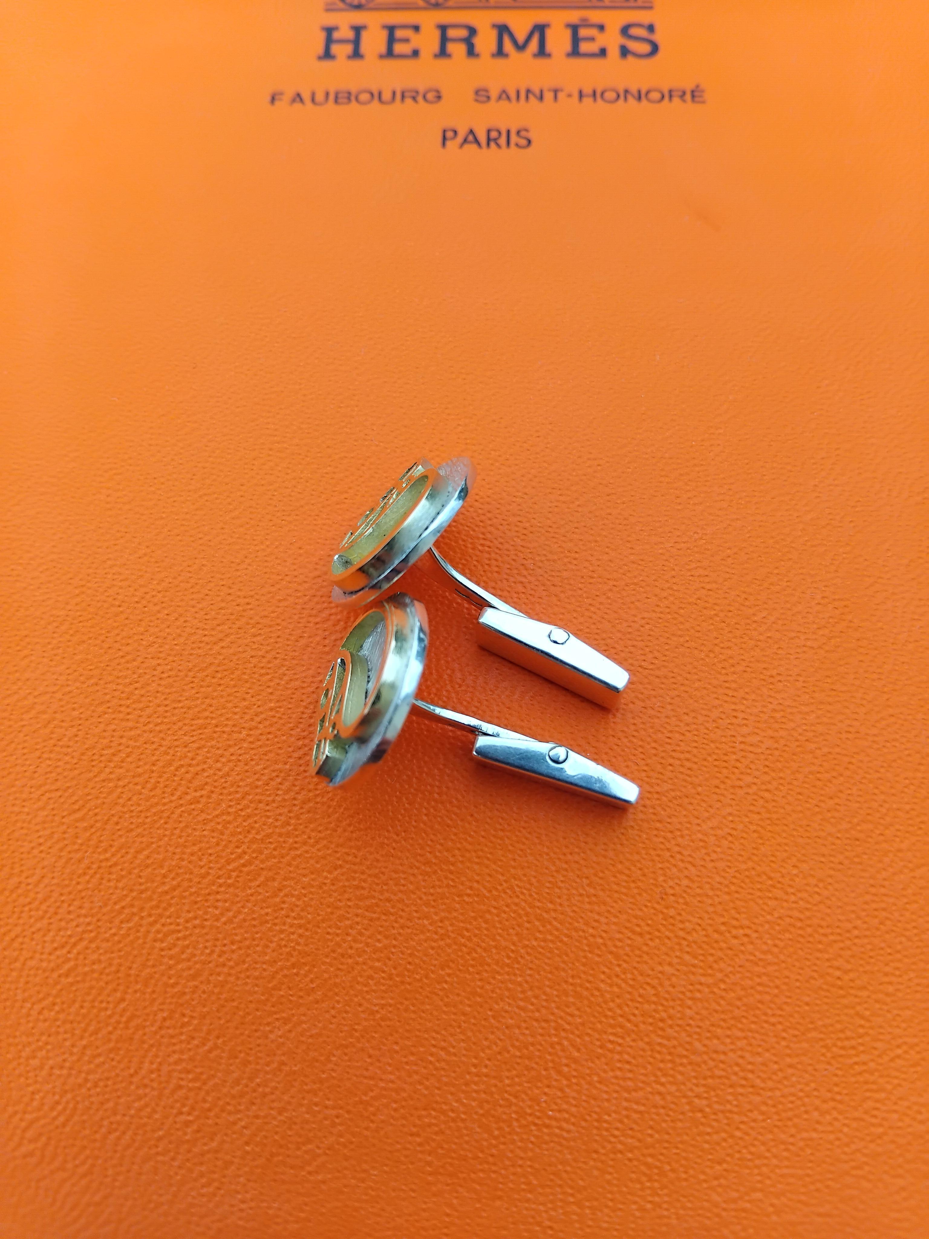 Hermès Horse Cufflinks Silver Vermeil Gaetan de Percin Equestrian Theme Texas 6