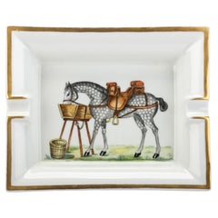 Hermès Horse Gold Porcelaine Ashtray