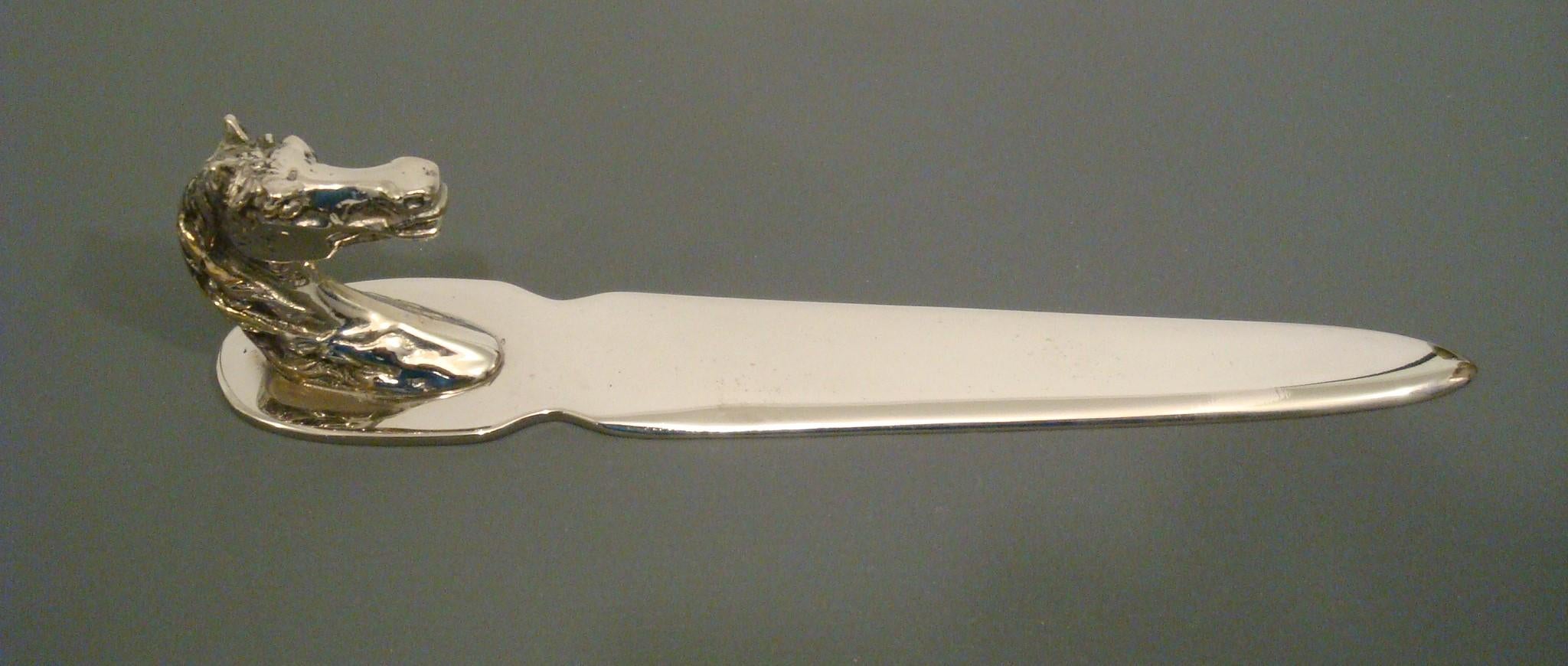 Hermes Pferdekopf / Reiter Brieföffner, 1960er Jahre Frankreich (Französisch) im Angebot