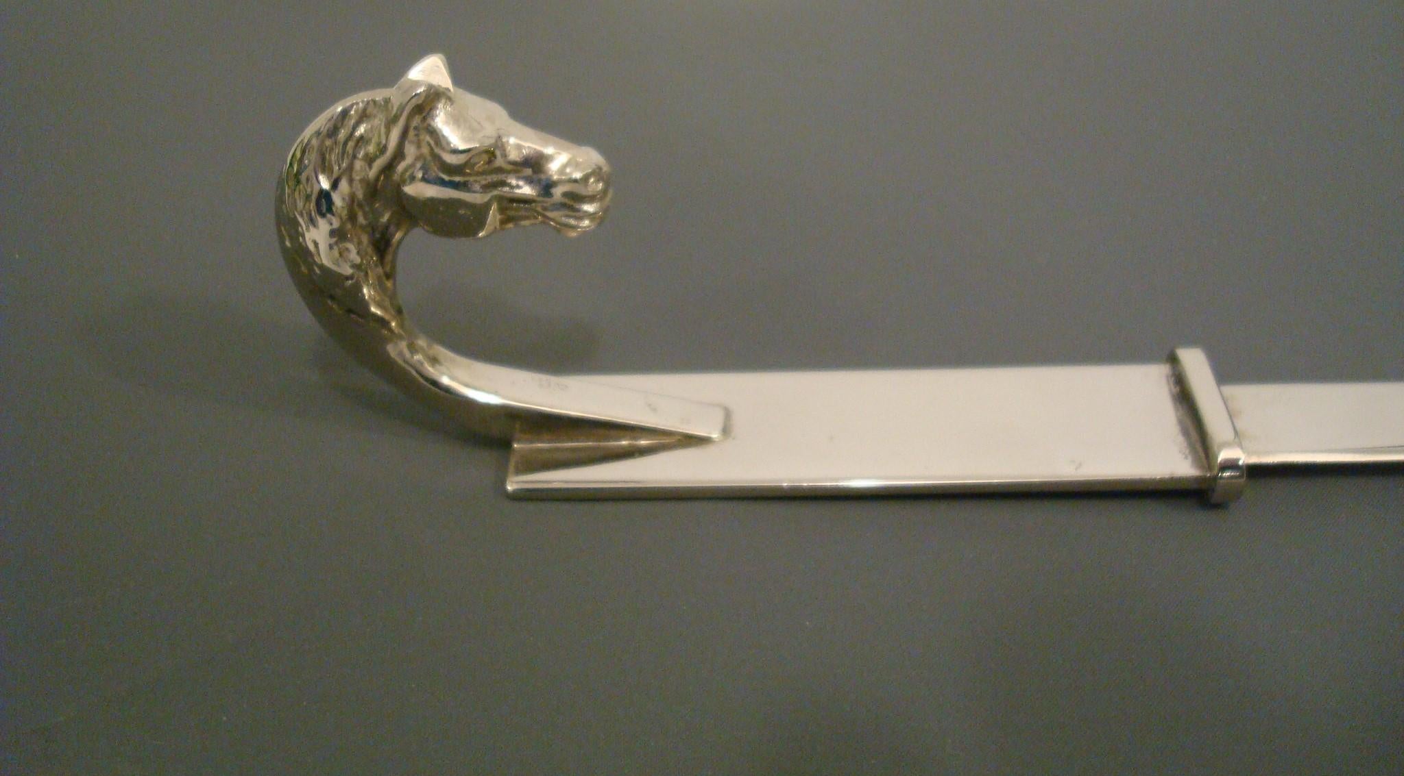 Hermes Pferdekopf / Reiter Brieföffner, 1960er Jahre Frankreich (Französisch) im Angebot