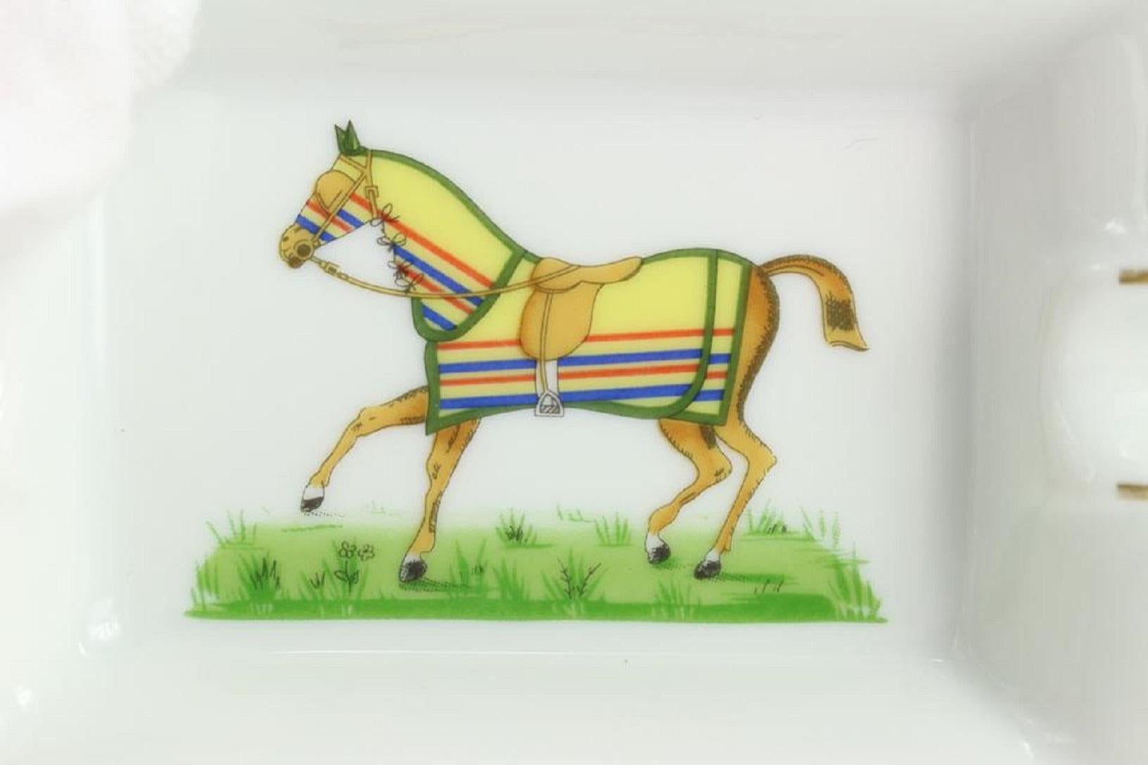 Beige Hermès Horse Motif Ashtray 2her824