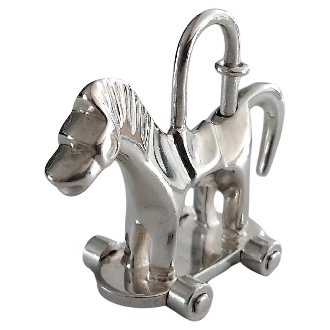 Hermès Horse On Wheels Padlock Charm for Kelly Birkin Special Issue 2000 For Sale 9
