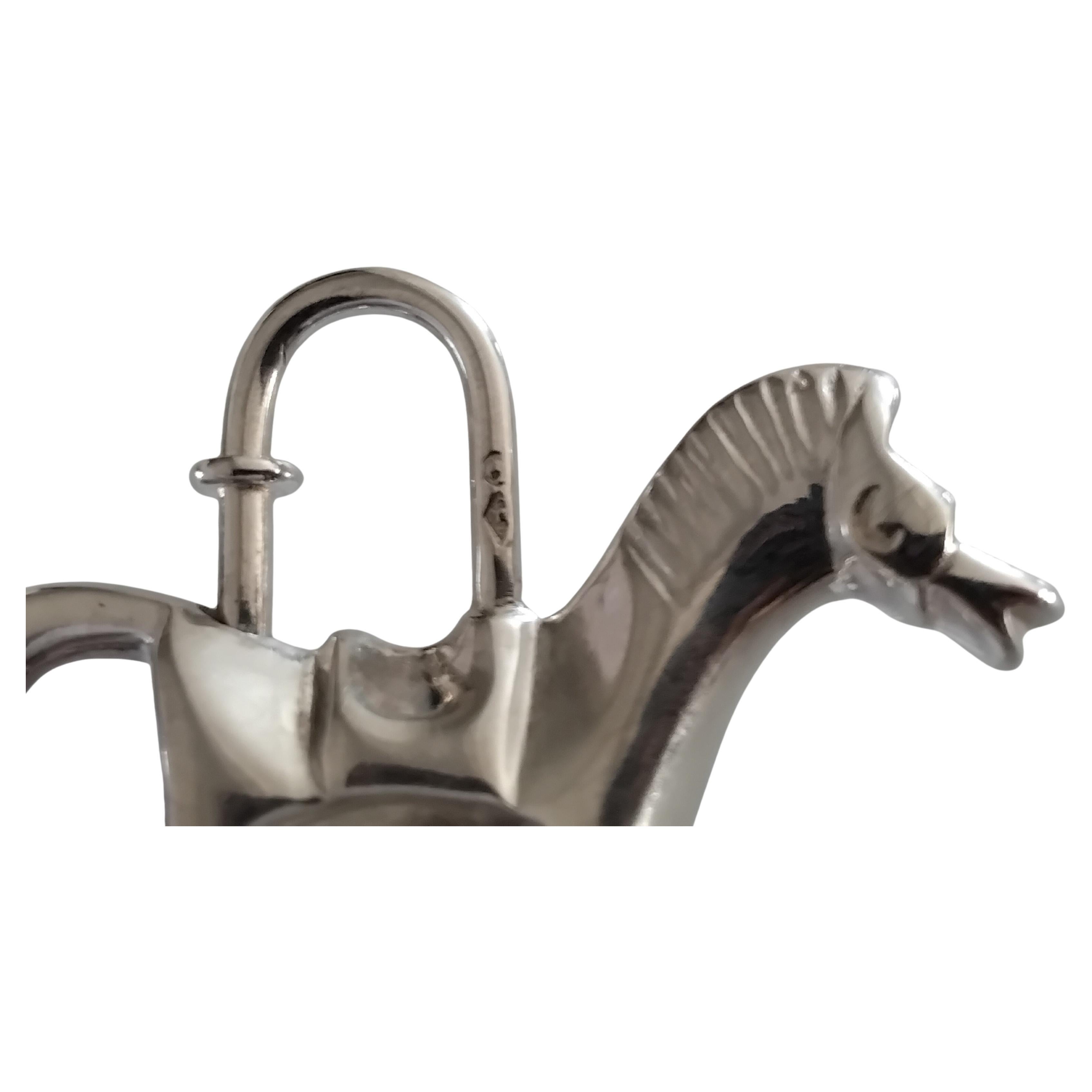 Hermès Horse On Wheels Padlock Charm for Kelly Birkin Special Issue 2000 In Excellent Condition For Sale In Corcoué Sur Logne, Loire-Atlantique