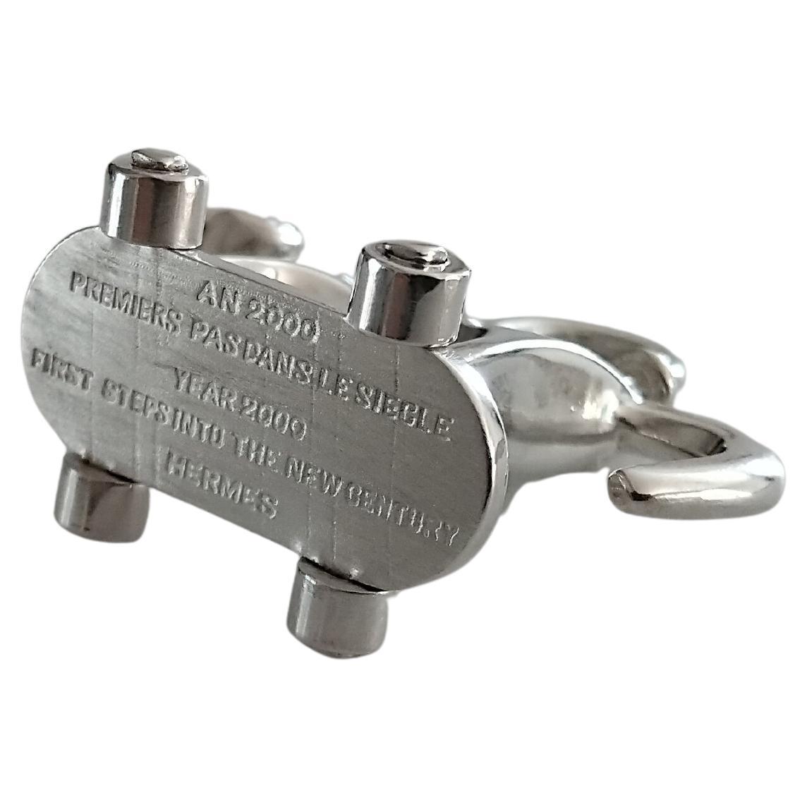 Hermès Horse On Wheels Padlock Charm for Kelly Birkin Special Issue 2000 For Sale 4