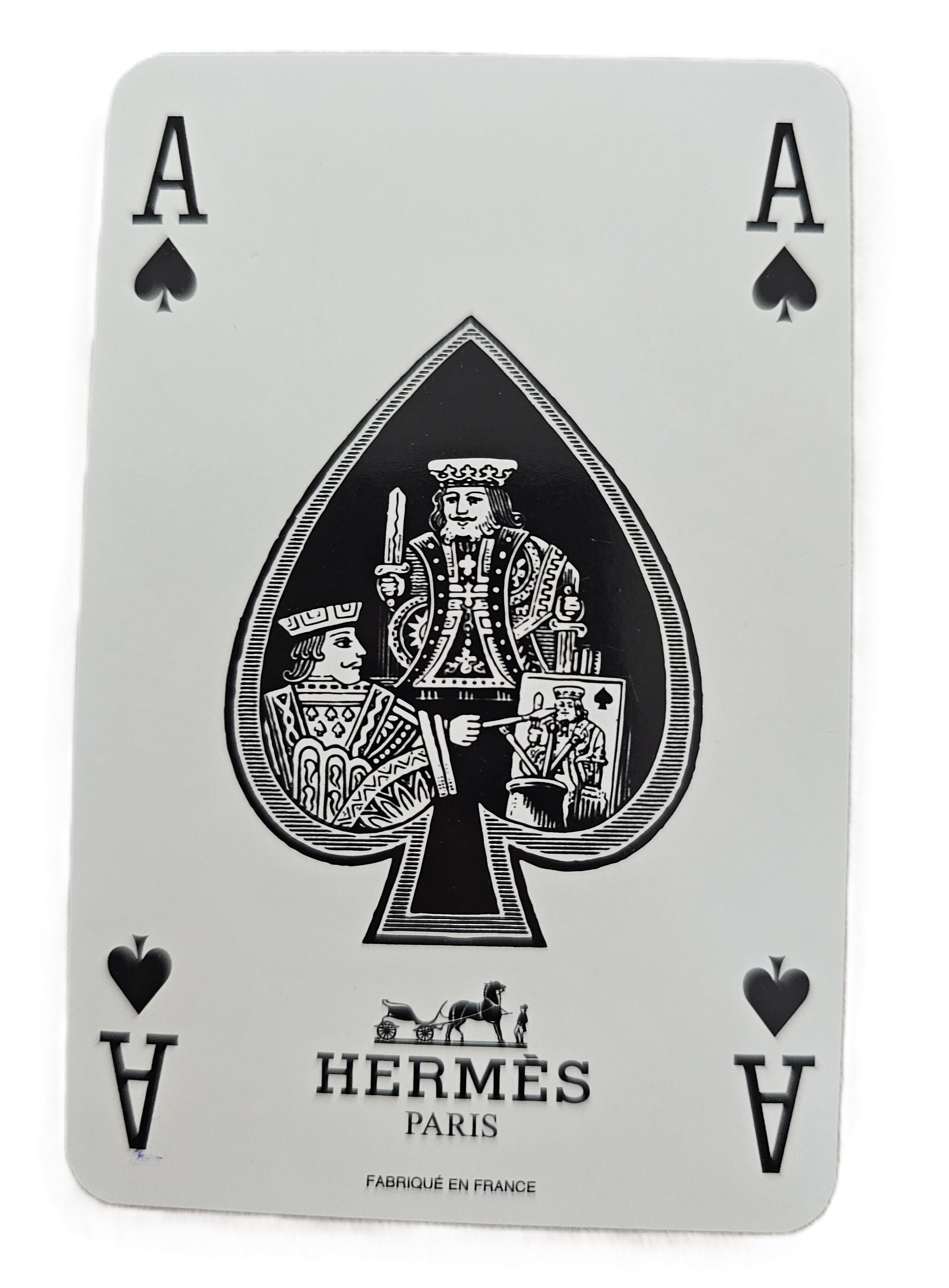 Carte da gioco Hermes Horse Pattern Trump Silver Edges 2Decks Edizione Limitata in vendita 5