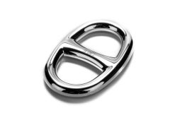 Hermes Horse & Ring Palladium Keychain