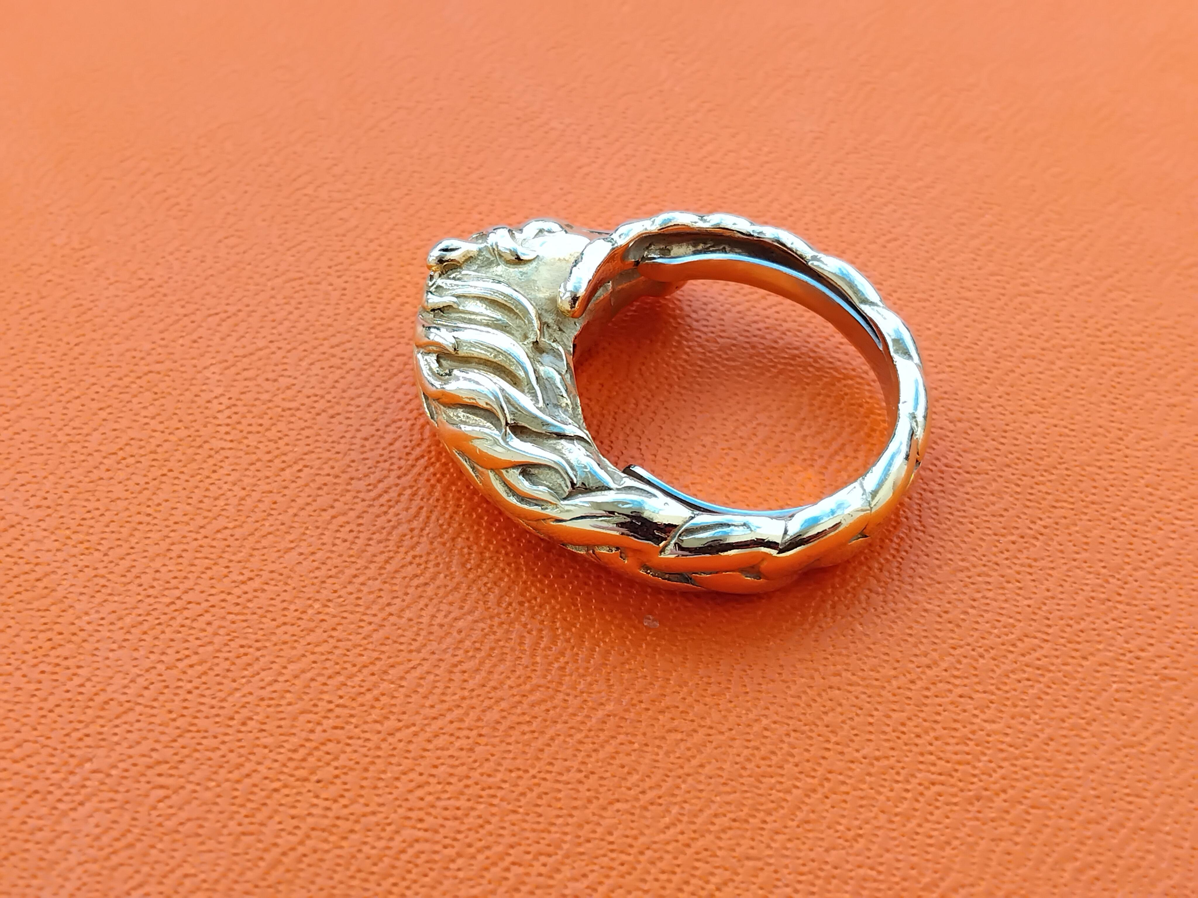 Hermès Horse Shaped Yellow Gold Ring Size 8 For Sale 13