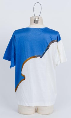Hermès Horse T-Shirt Cotton White/Blue