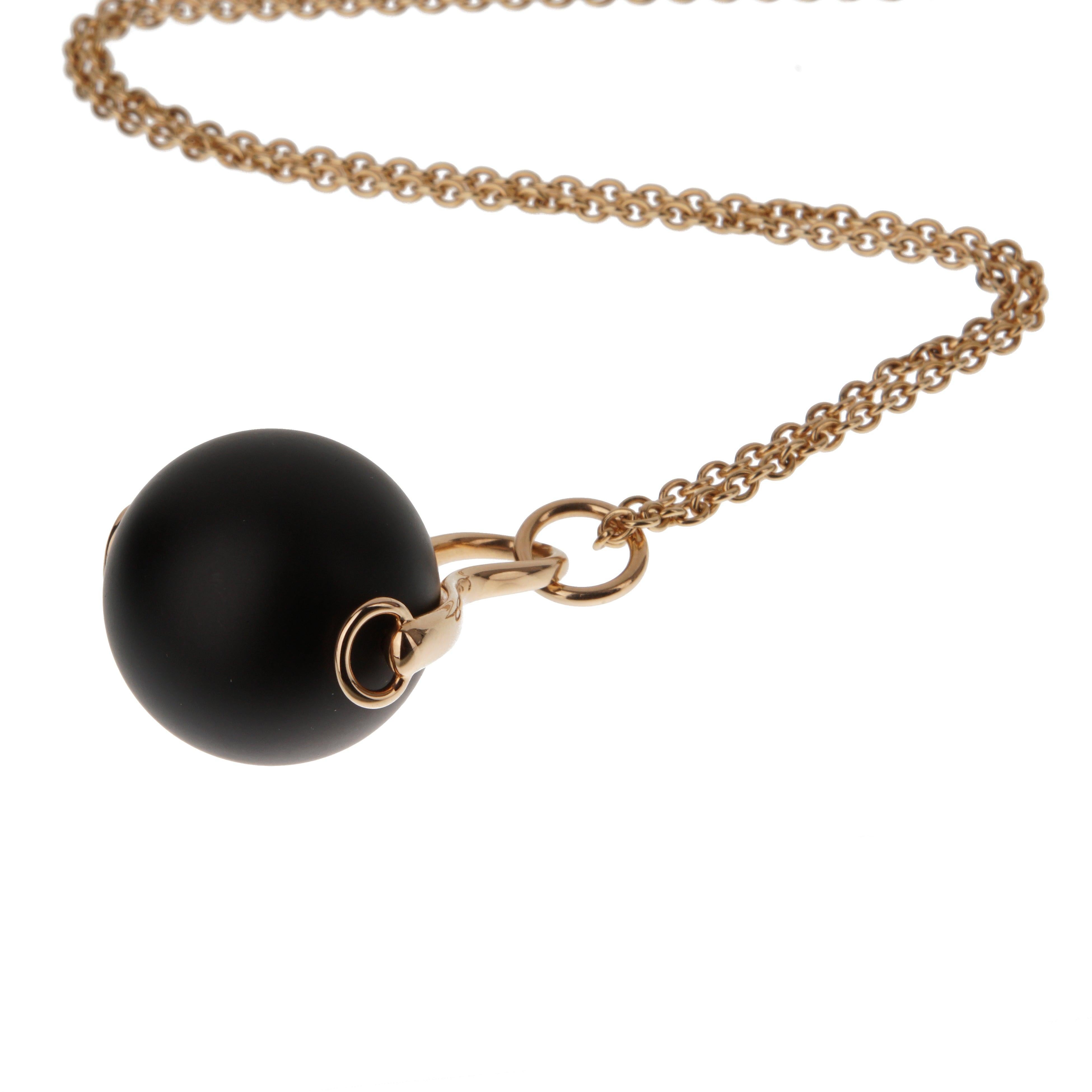 da uomo o donna Collana con ciondolo Sautoir in oro rosa 18k di Hermes Horsebit in vendita
