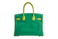 Hermes Horseshoe Birkin 30 Bicolor Green Goat