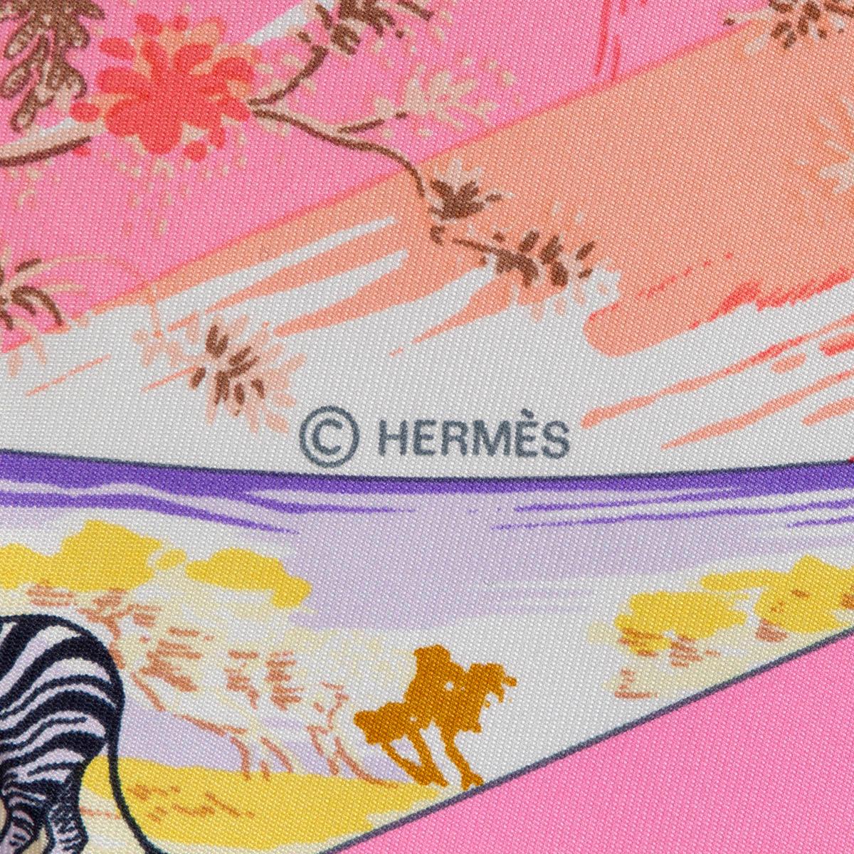 pink hermes scarf