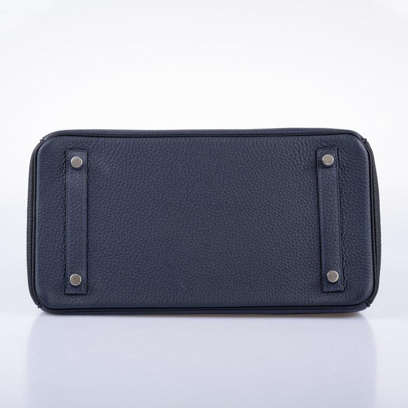 Hermès HSS Birkin 30 Blue Nuit & Black Togo Brushed Palladium Hardware Bag For Sale 1