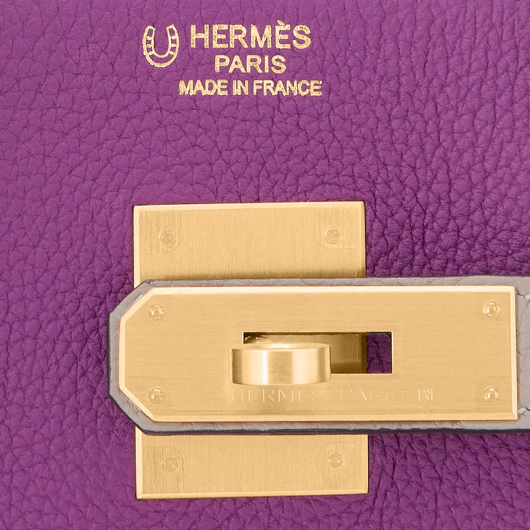 Sac Hermes Birkin 30 cm Bi colour HHS Cuir de Chévre Anemone et