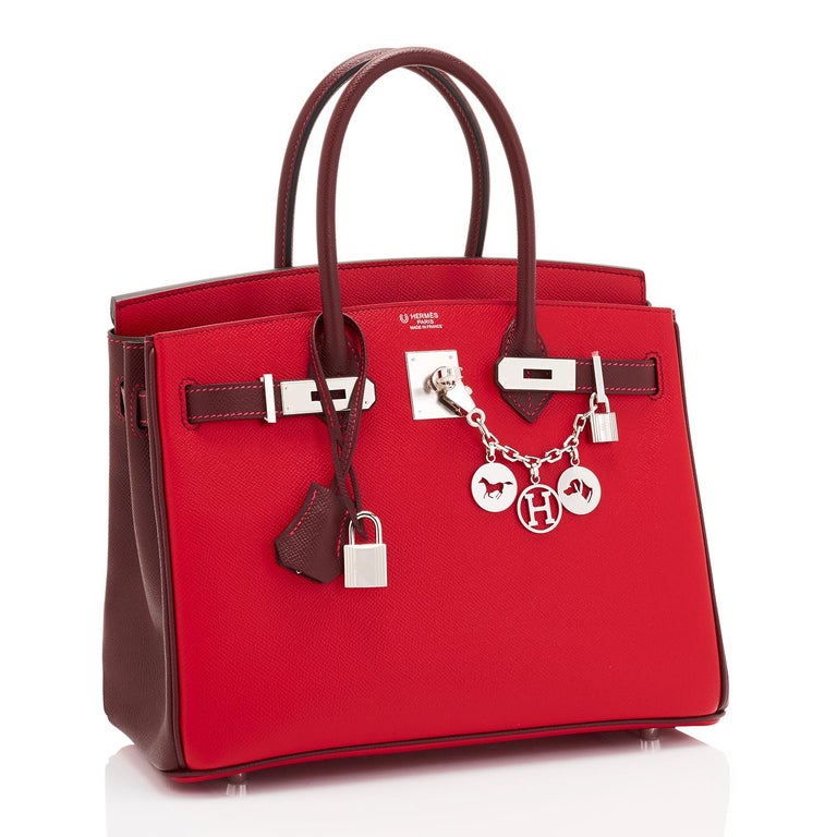 Hermes Birkin 30 Rouge casaque Epsom Ghw