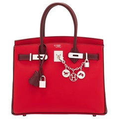 Hermes HSS Birkin 30cm Rouge Casaque Bordeaux Red Horseshoe VIP 