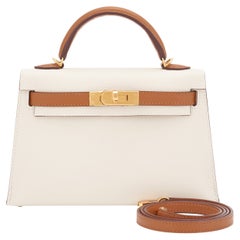 Hermes HSS Craie Gold Mini Kelly 20cm Epsom Bag VIP EXCLUSIVE Z Stamp, 2021