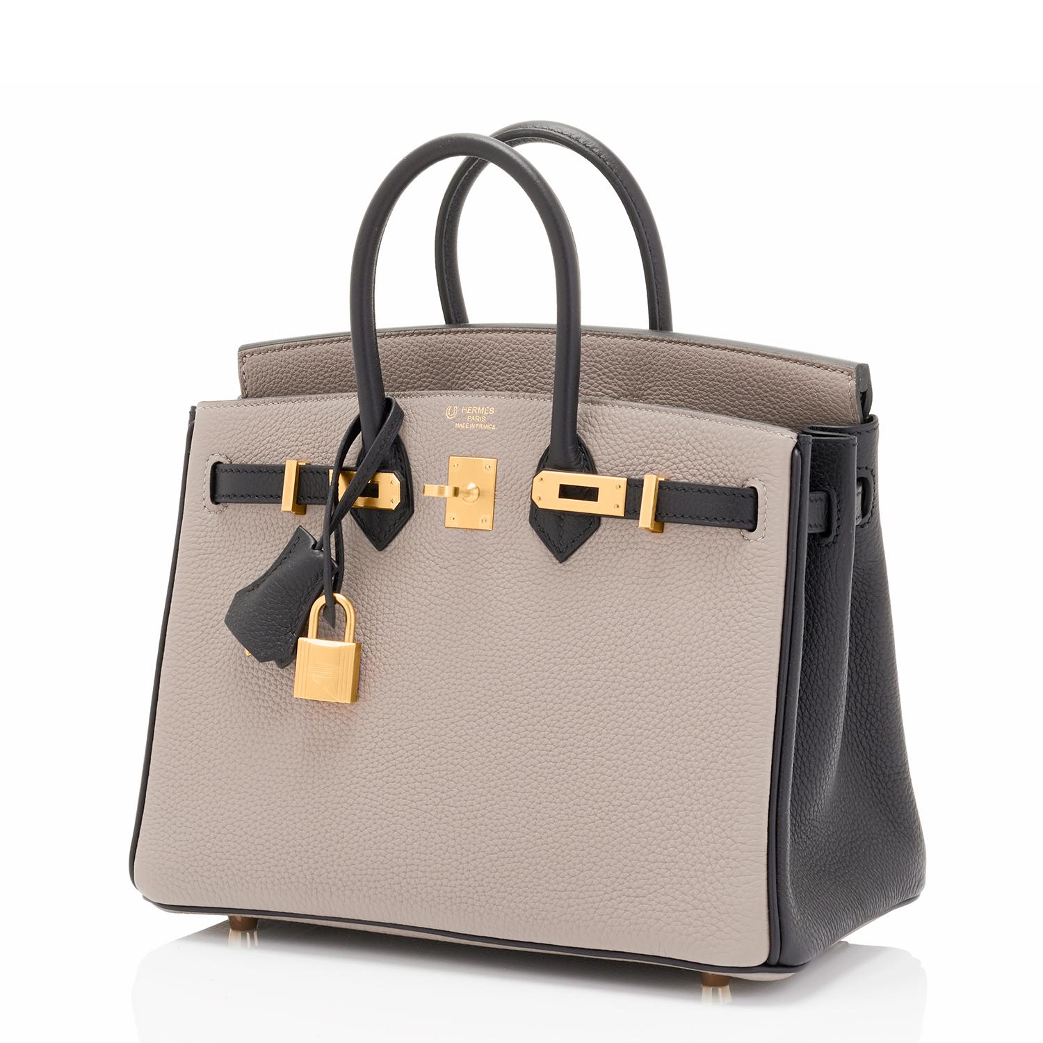 Hermes HSS Gris Asphalte Black 25cm Togo VIP Birkin Gold Horseshoe Y Stamp, 2020 In New Condition In New York, NY