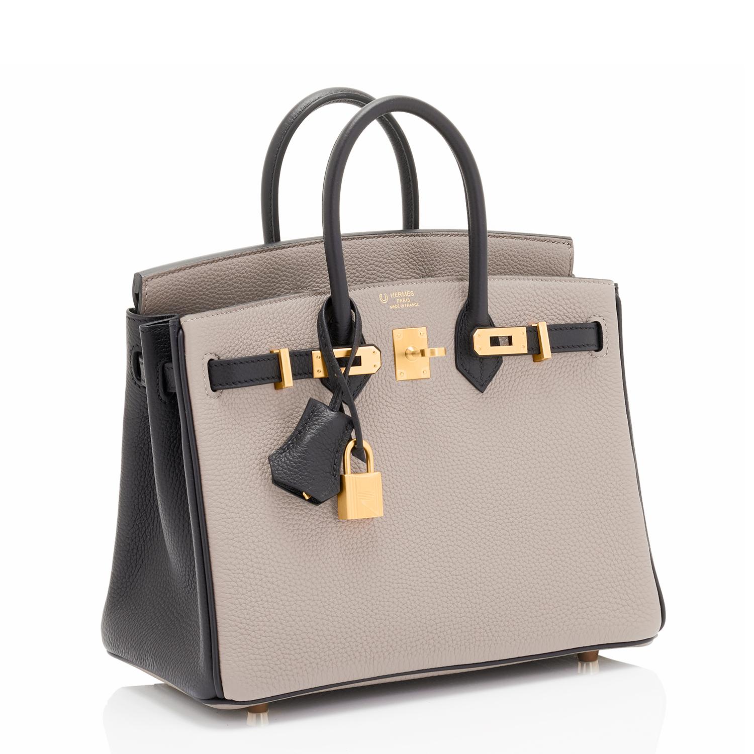 Hermes HSS Gris Asphalte Black 25cm Togo VIP Birkin Gold Horseshoe Y Stamp, 2020 1