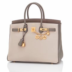 Hermes HSS Tri-Color Birkin Gris Tourterelle Etoupe Etain 35cm Bag VIP Exclusive