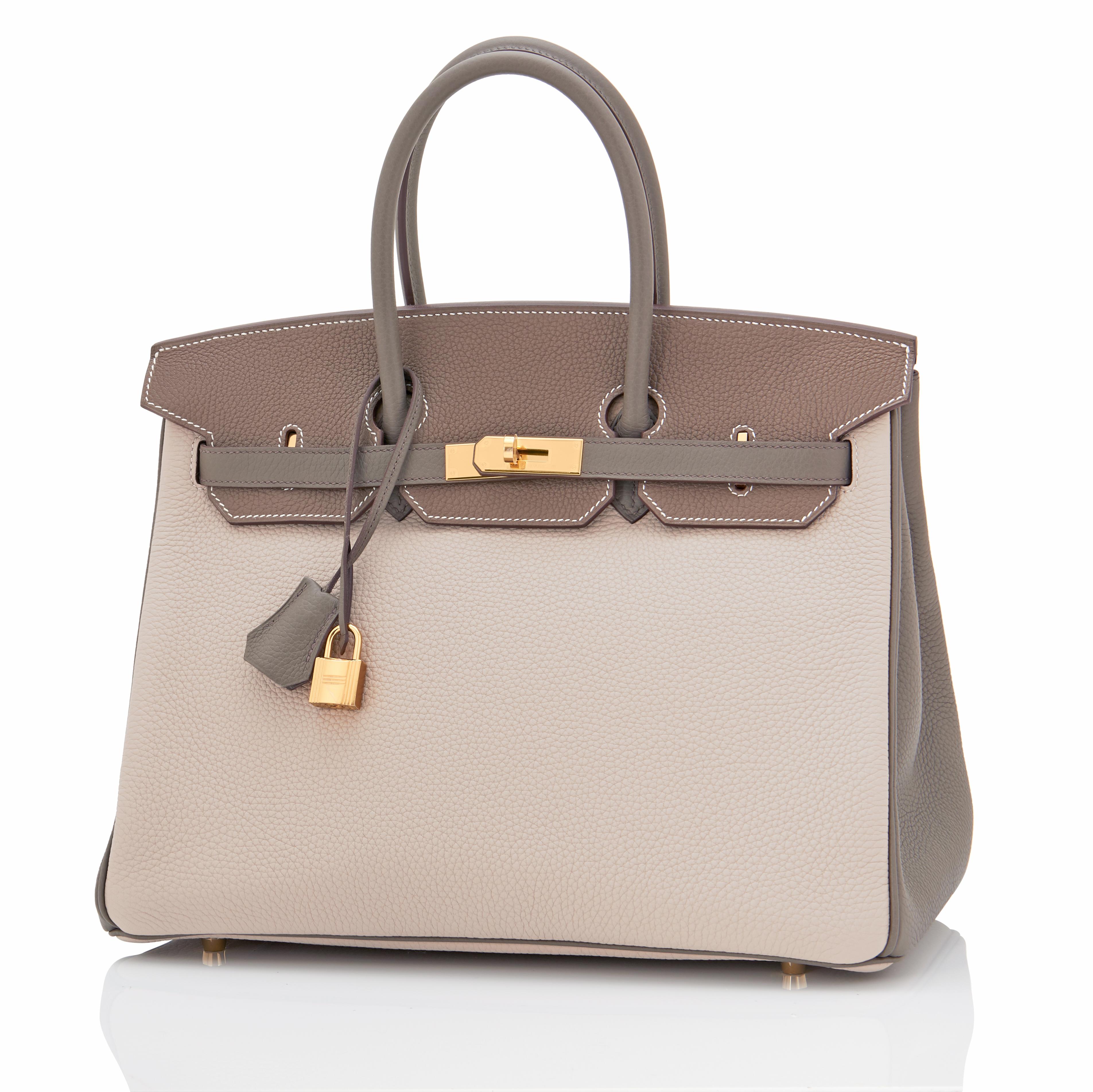 Beige Hermès HSS Tri-Color Birkin Gris Tourterelle Etoupe Etain 35cm Sac VIP Exclusive