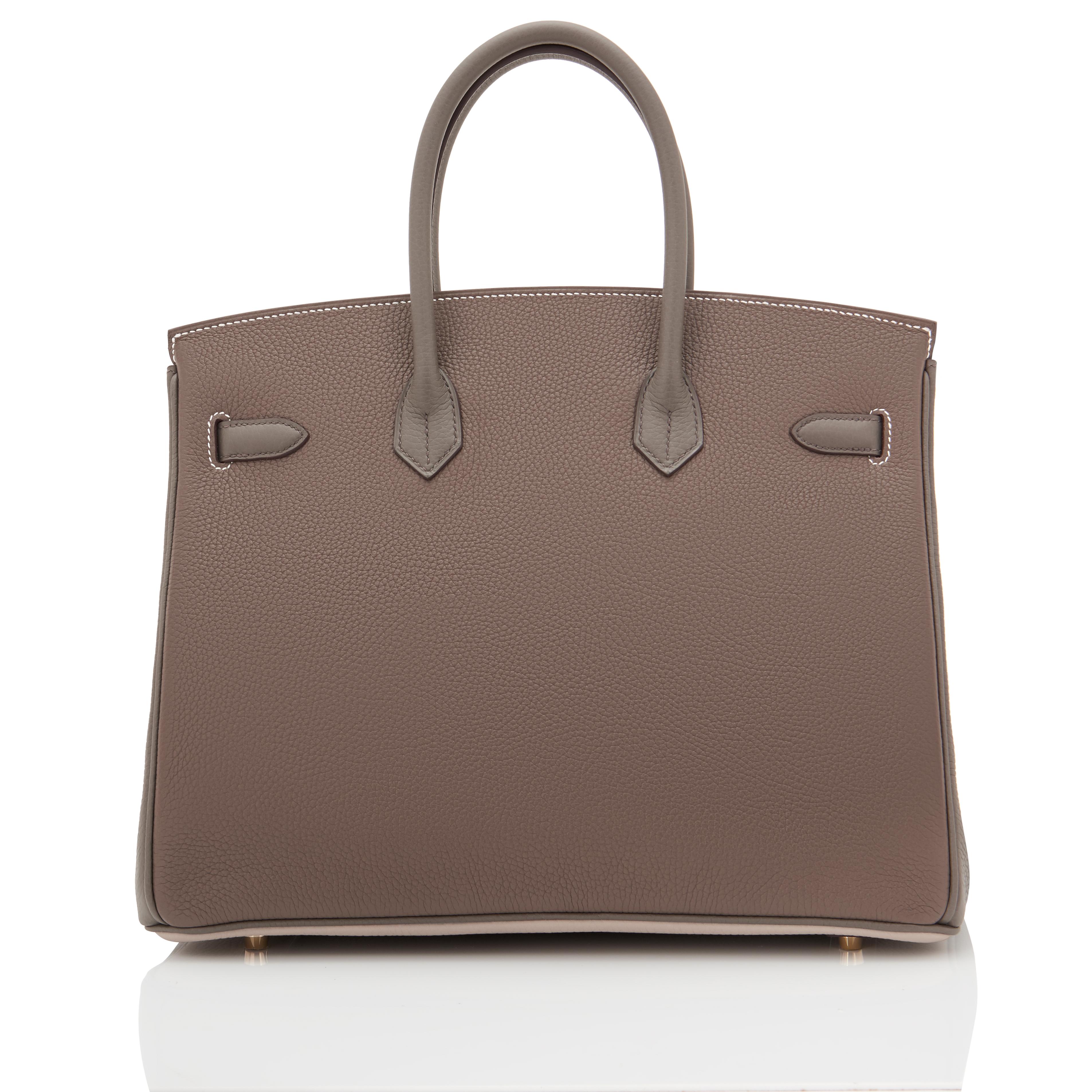 Women's or Men's Hermes HSS Tri-Color Birkin Gris Tourterelle Etoupe Etain 35cm Bag VIP Exclusive