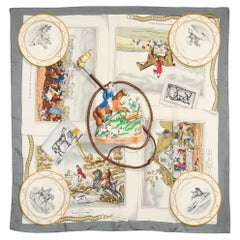 Foulard Hermès 'Hunt' / sciarpa a quadri