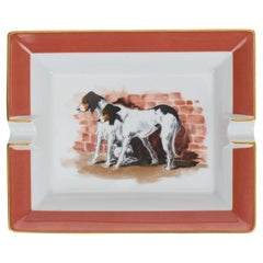 Hermès Hunting Dogs Porcelain Ashtray