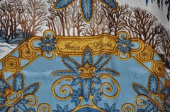 Hermes Iconic Signature "Winter Wonderland" Silk Jacquard Scarf
