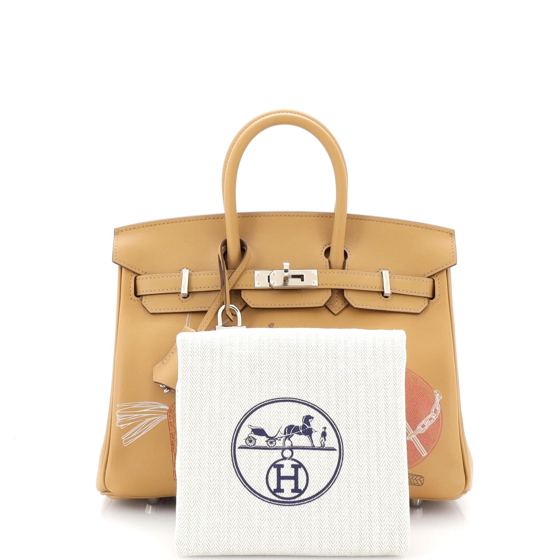 hermes limited edition birkin 25 in & out (stamp z) biscuit color swift