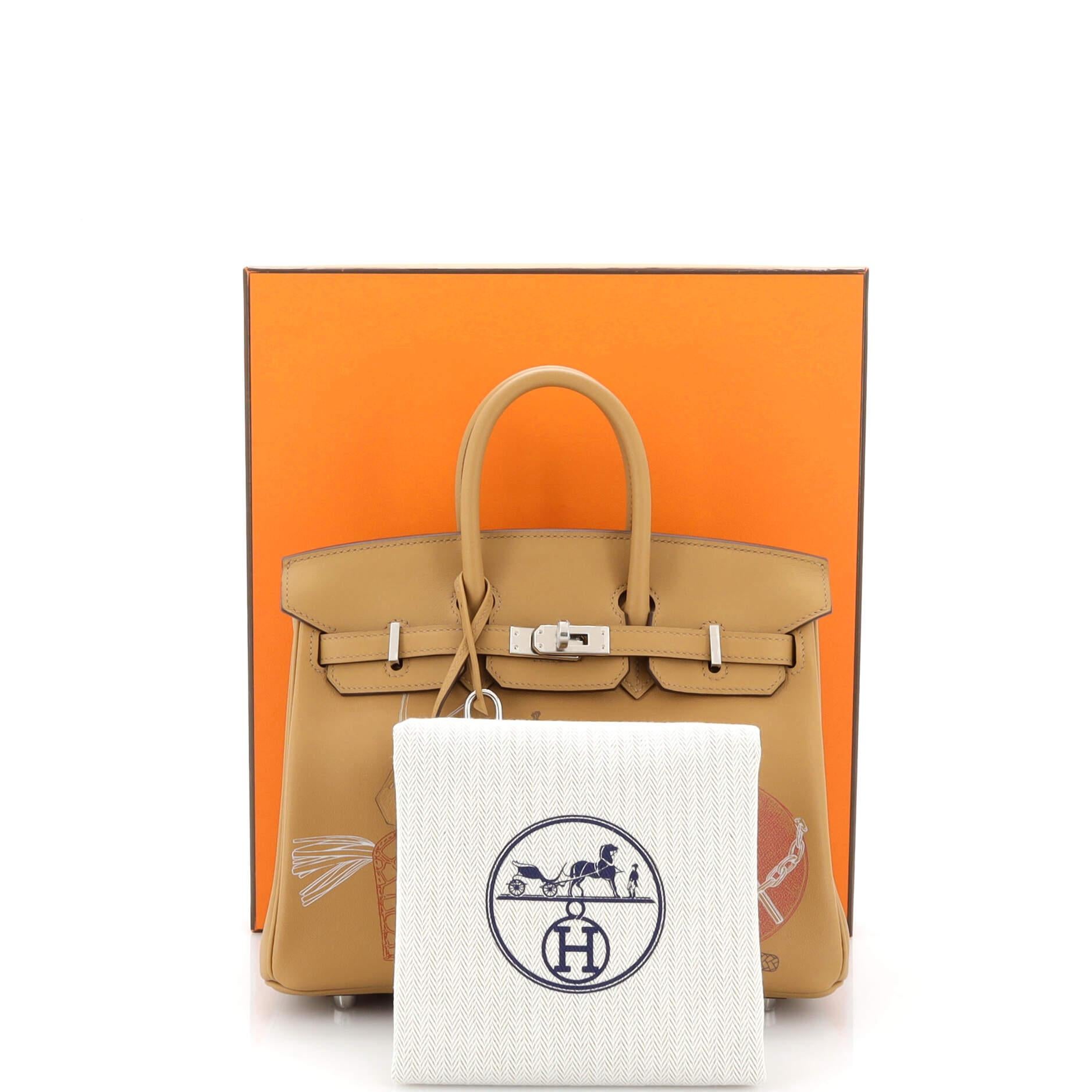 Hermes Limited Edition Birkin 25 Bag in Biscuit Swift Leather & Ecru T –  Mightychic