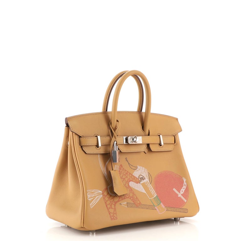 HERMÈS Limited Edition Birkin 25 handbag in Chai Swift leather and