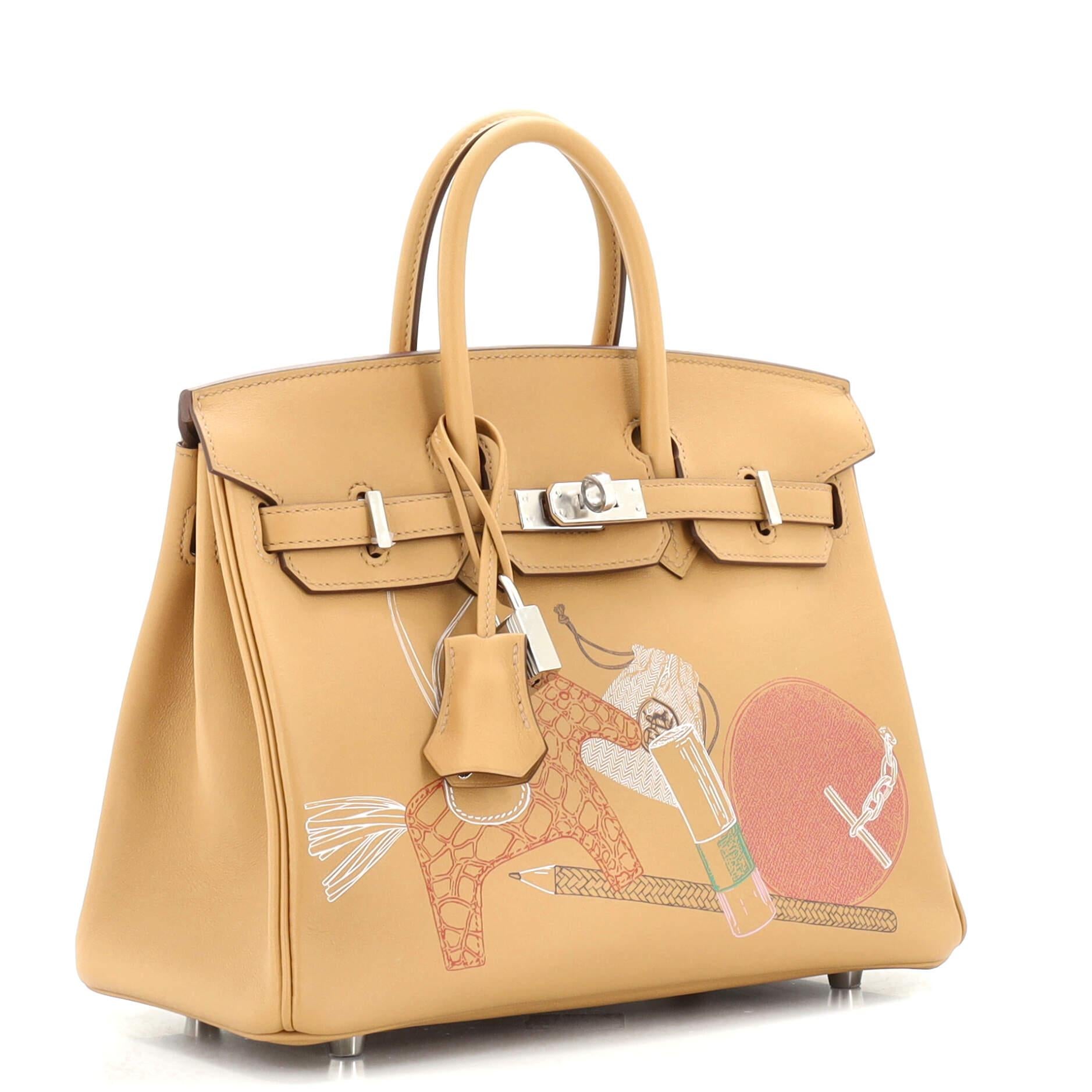 Orange Hermes In and Out Birkin Bag Limited Edition Swift with Palladium Hardware 25