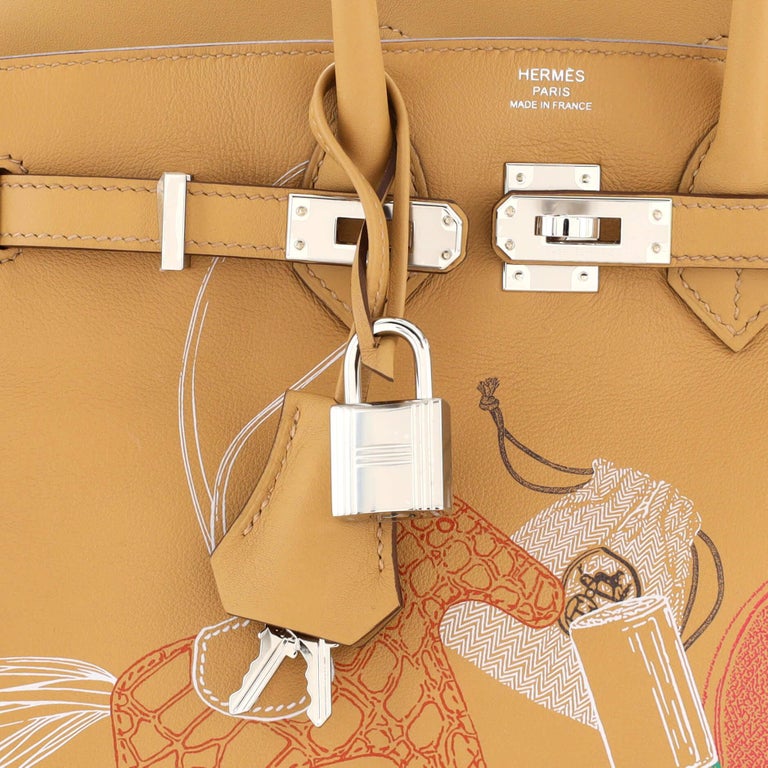 Hermes In and Out Birkin Bag Limited Edition Swift with Palladium Hardware  25 at 1stDibs
