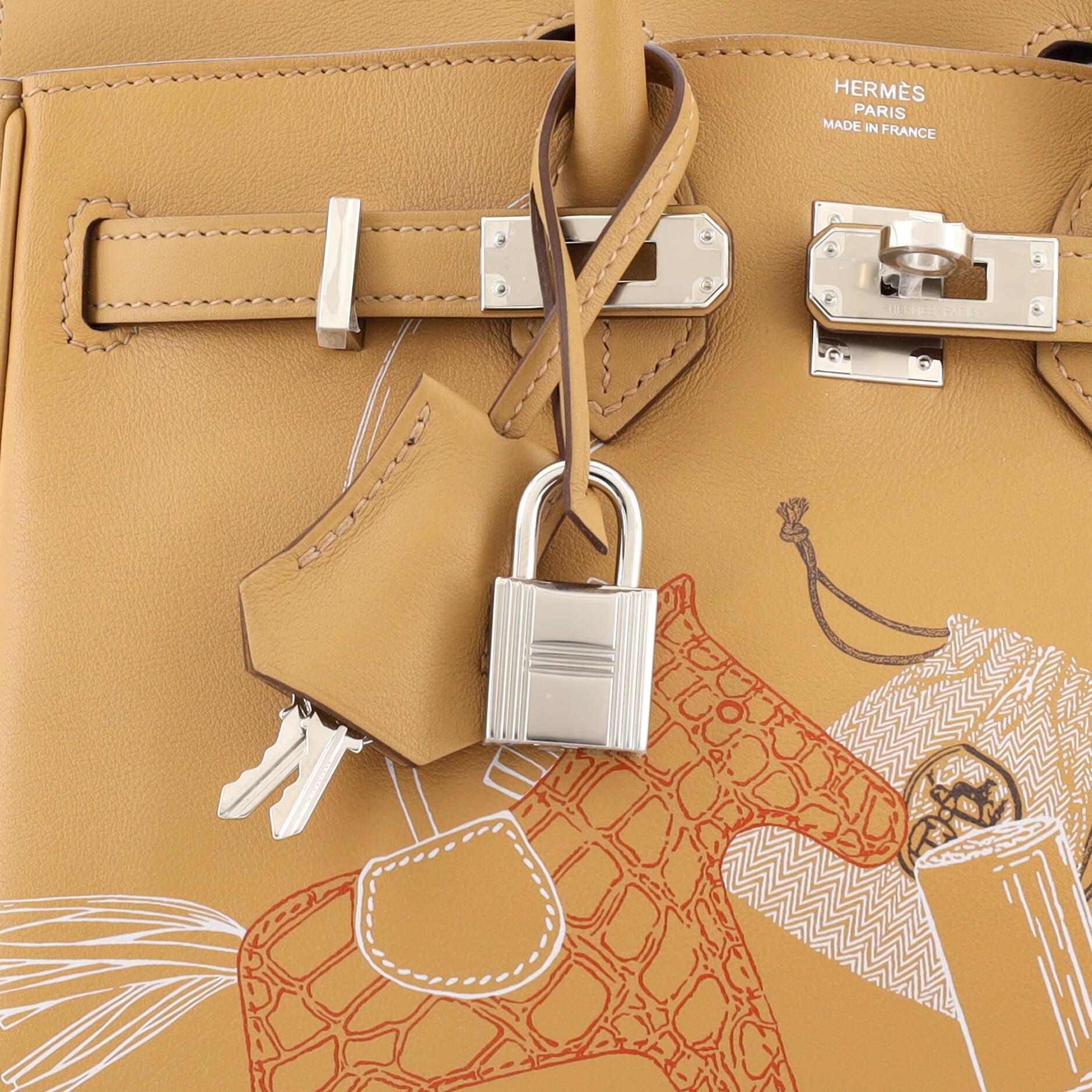 Hermes In and Out Birkin Bag Limited Edition Swift with Palladium Hardware 25 2