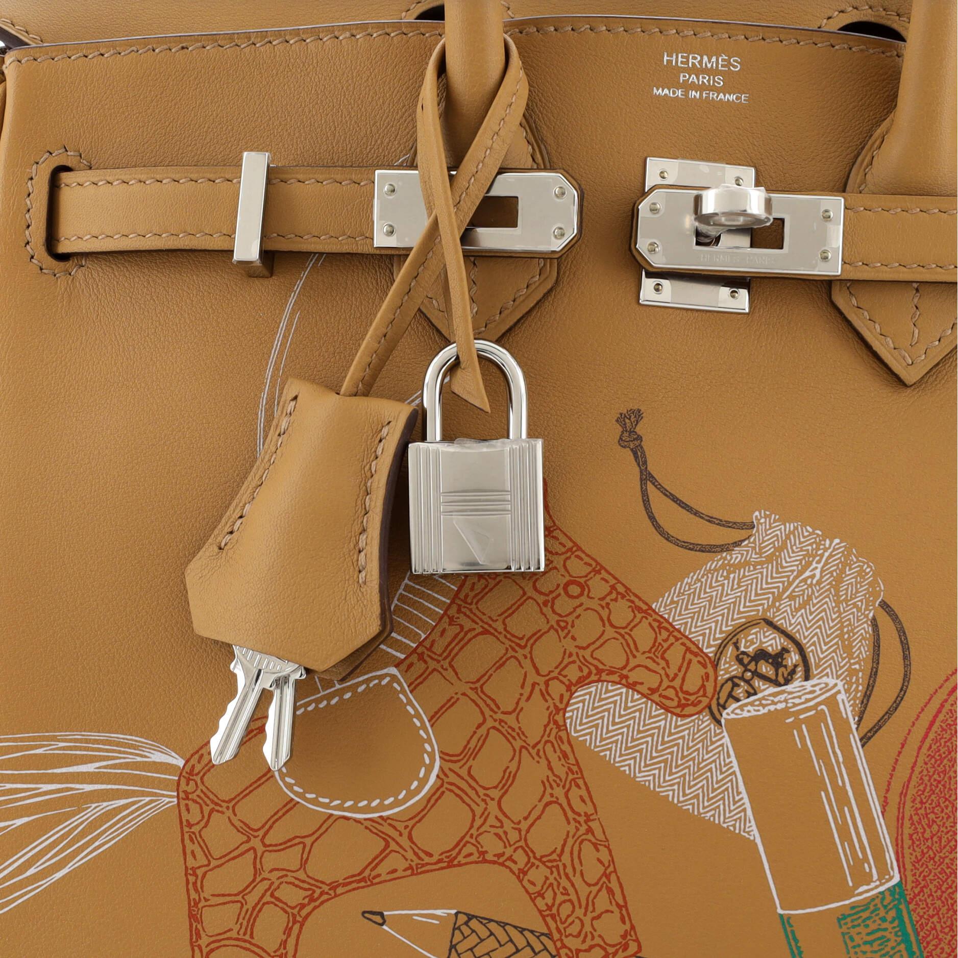 Hermes In and Out Birkin Bag Limited Edition Swift with Palladium Hardware 25 For Sale 3